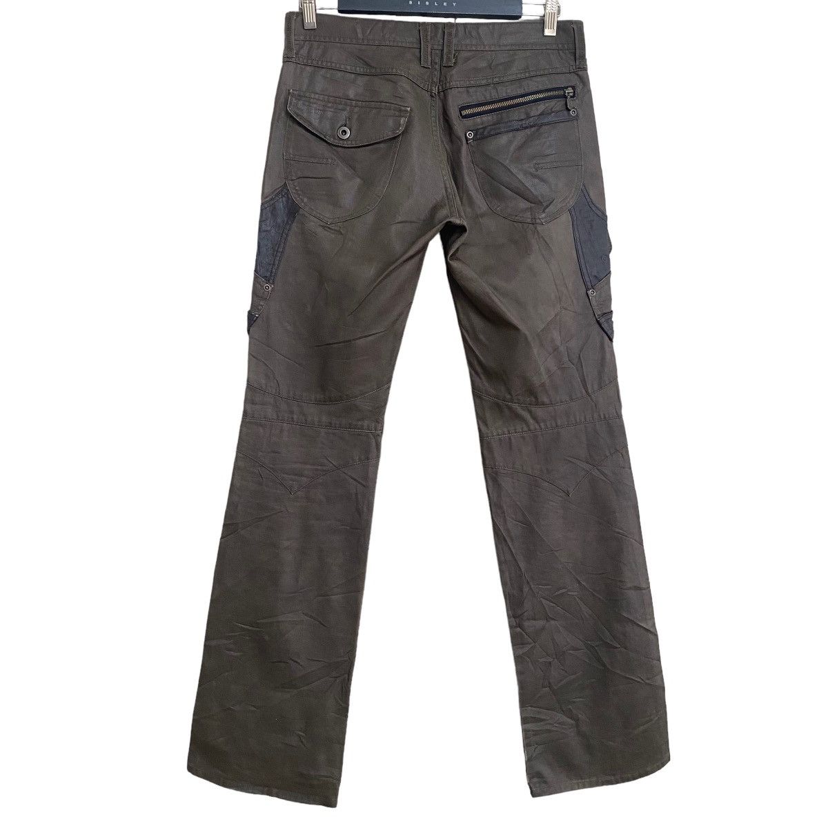 Japanese Brand DIFFERENCE RUPERT Coated Wax Cargo Bondage Flare Pants Size US 31 - 3 Thumbnail