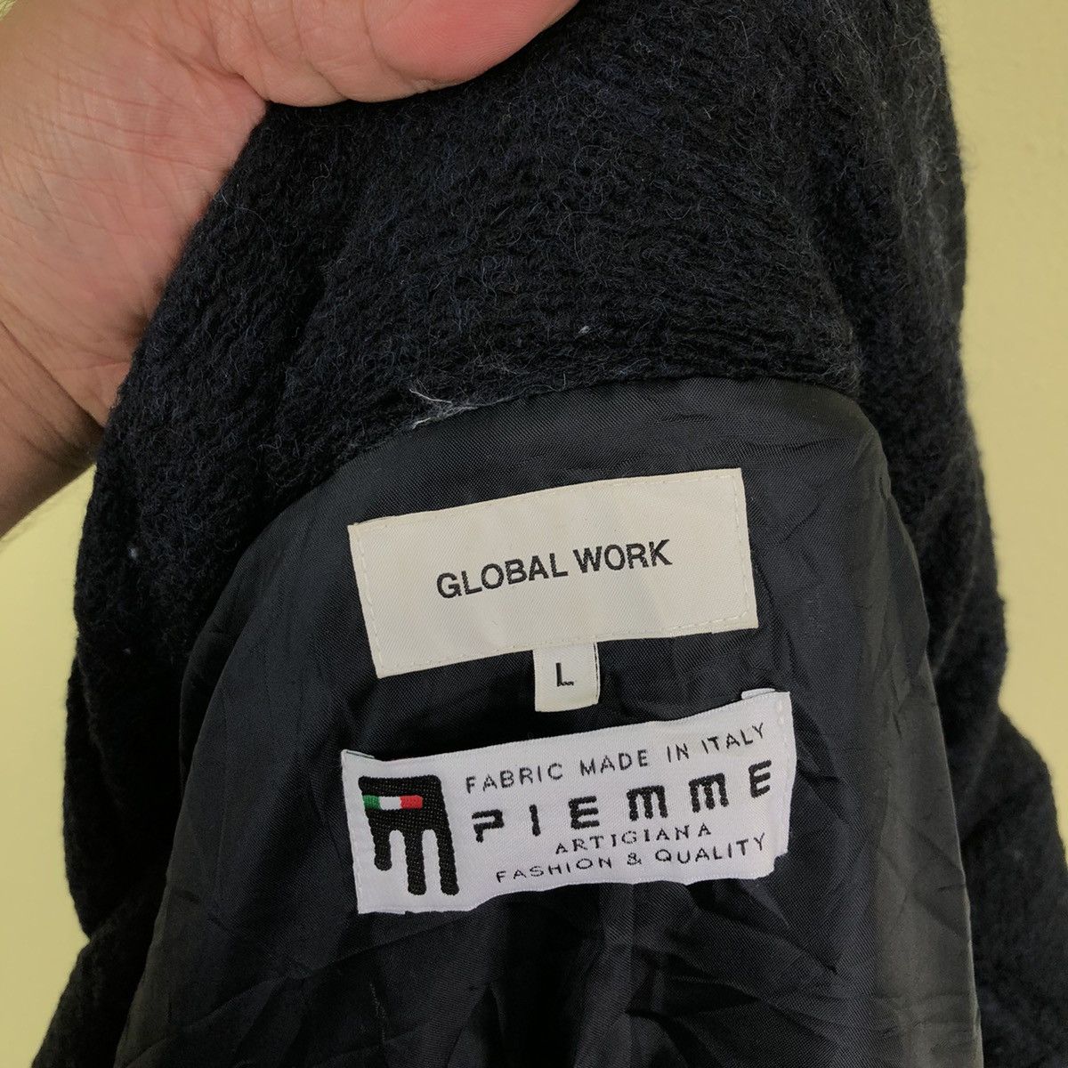 Japanese Brand Global Work Long Jacket Fabric Made in Italy Size US L / EU 52-54 / 3 - 2 Thumbnail