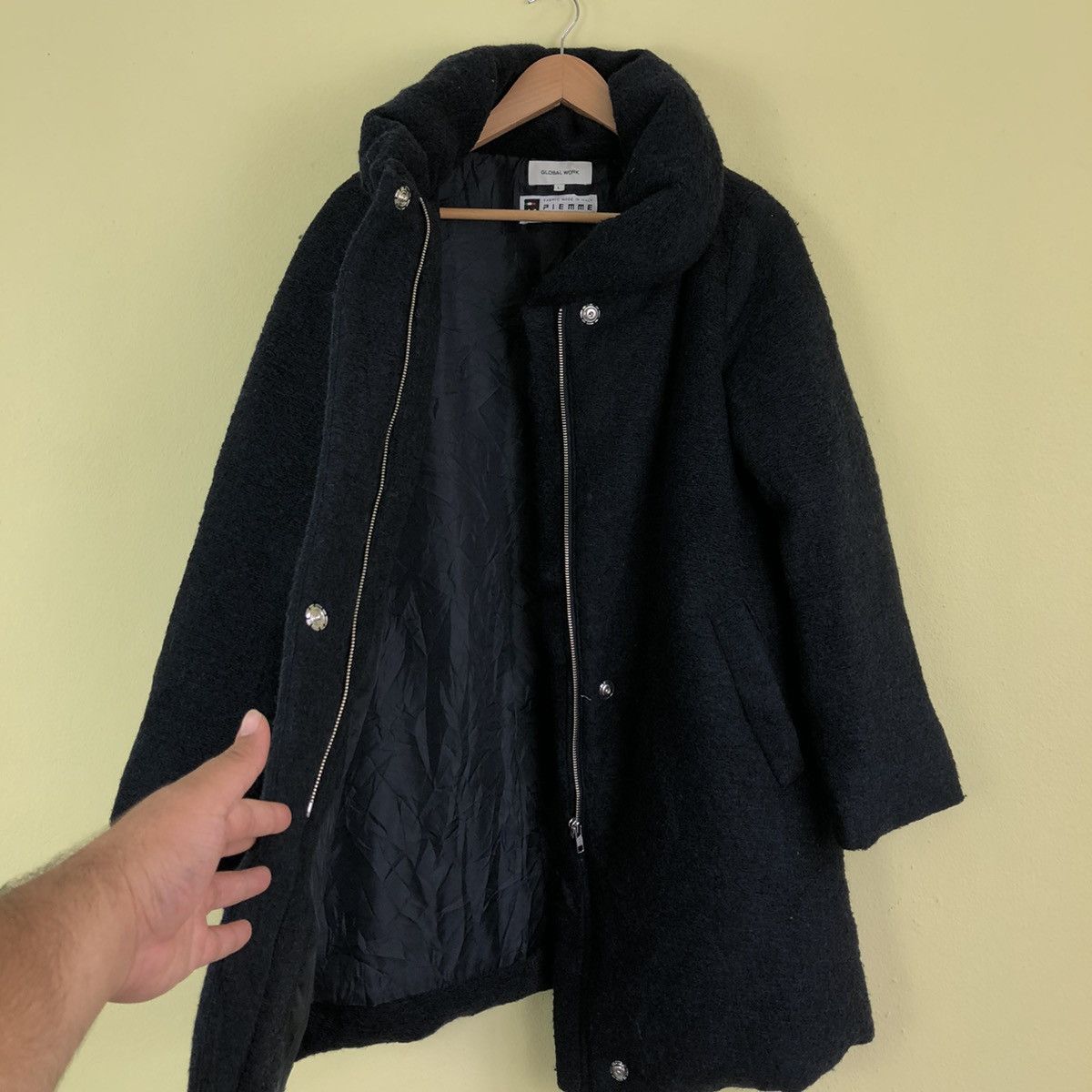 Japanese Brand Global Work Long Jacket Fabric Made in Italy Size US L / EU 52-54 / 3 - 7 Thumbnail