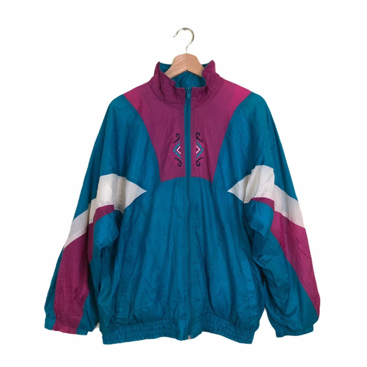 Japanese Brand Tritone Colour Winbreaker Jacket Size US M / EU 48-50 / 2 - 1 Thumbnail