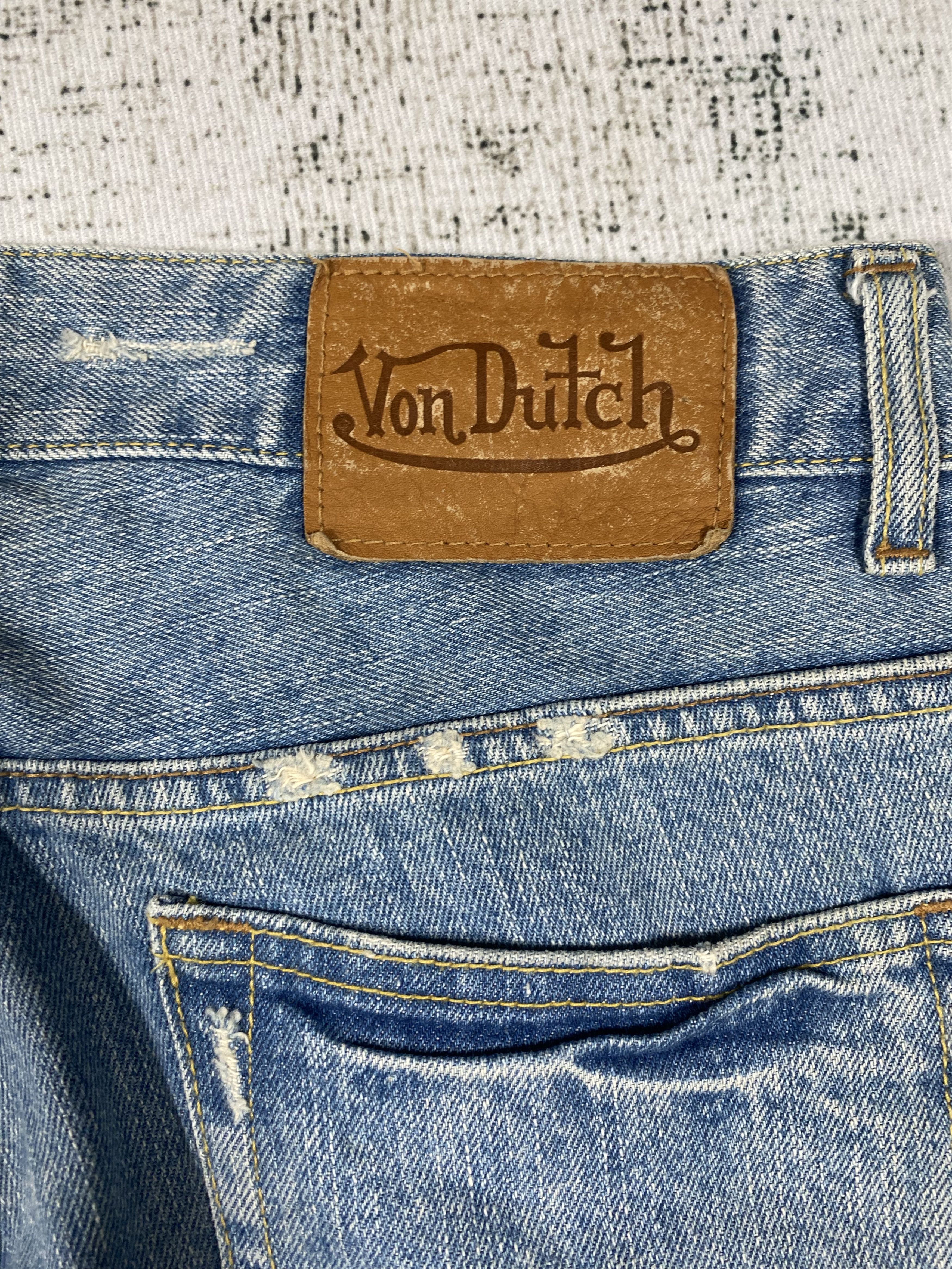 Von Dutch RARE🔥Vintage Von Dutch Patches Light Wash Distressed Denim Size US 30 / EU 46 - 16 Thumbnail