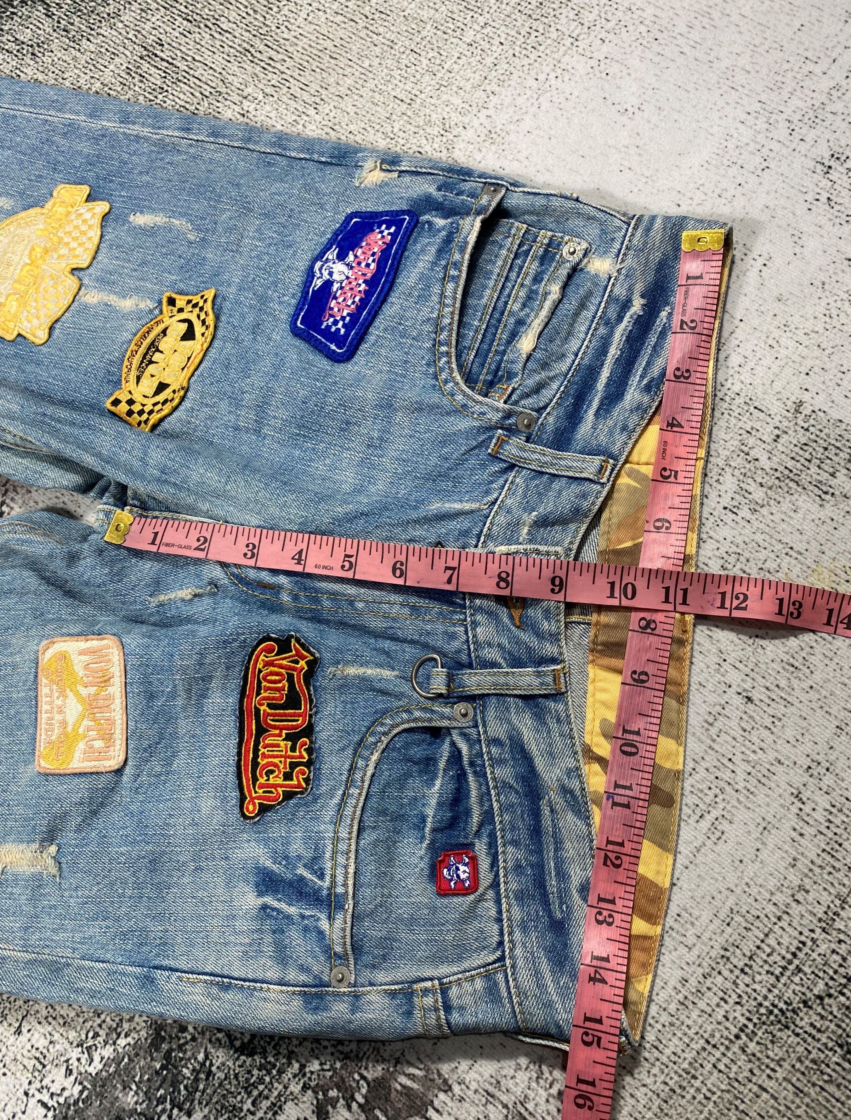 Von Dutch RARE🔥Vintage Von Dutch Patches Light Wash Distressed Denim Size US 30 / EU 46 - 18 Thumbnail