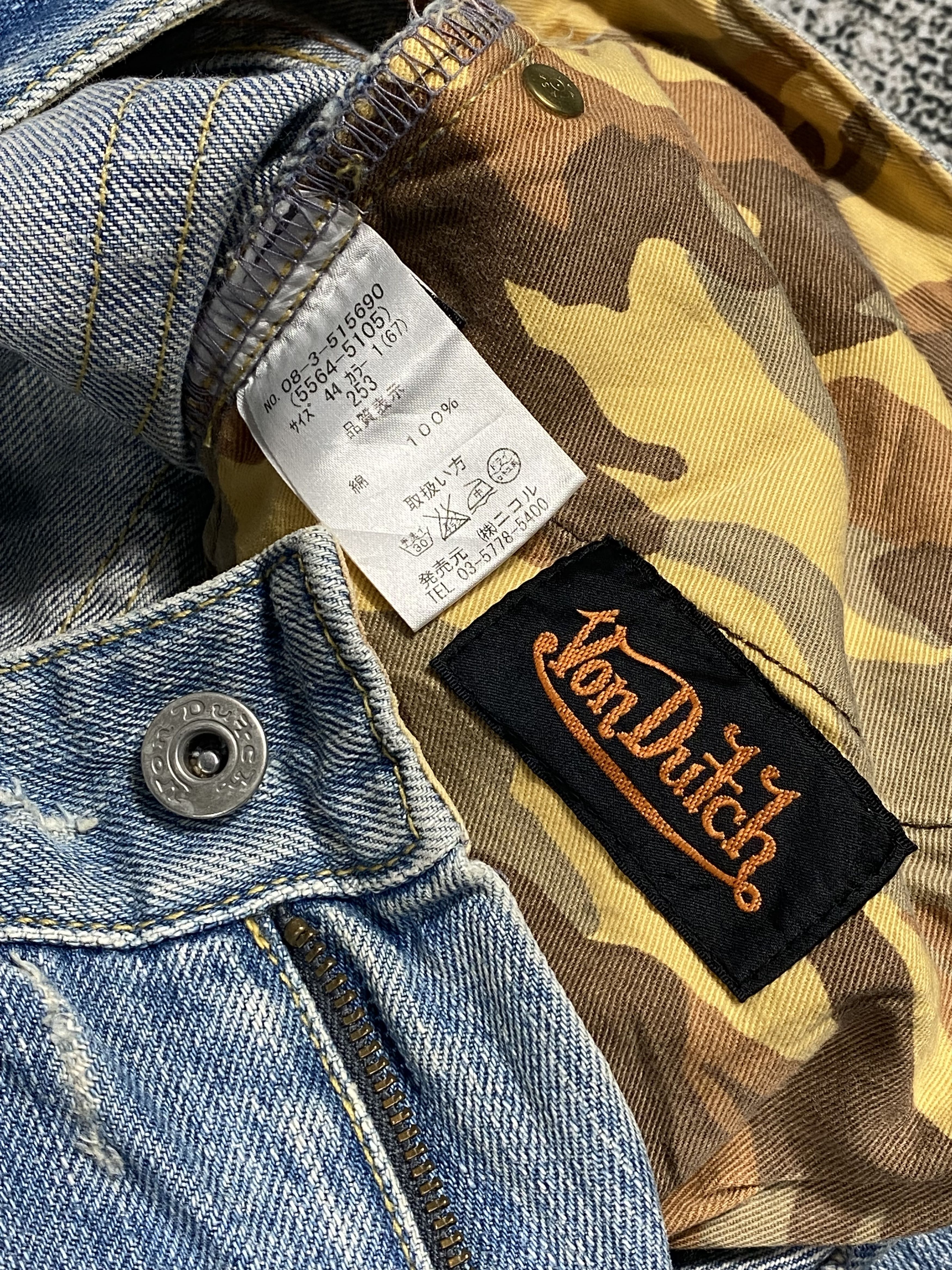 Von Dutch RARE🔥Vintage Von Dutch Patches Light Wash Distressed Denim Size US 30 / EU 46 - 10 Thumbnail
