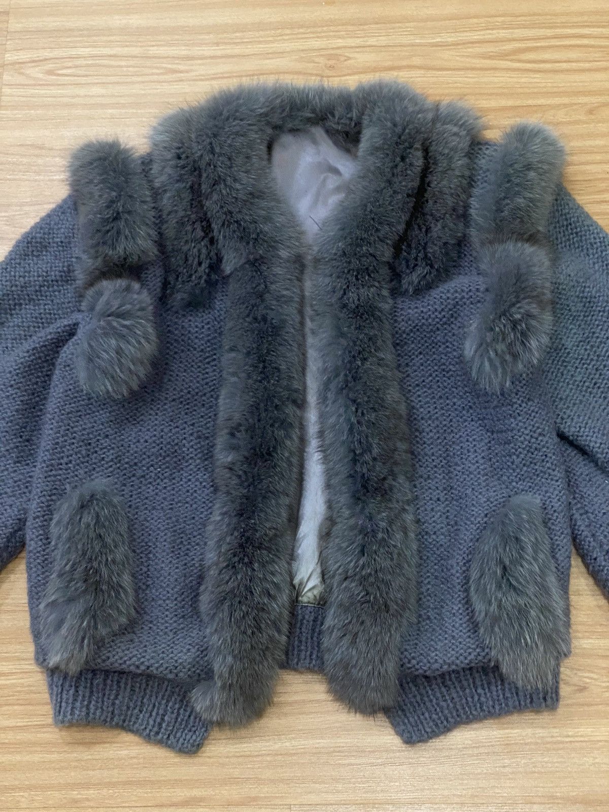 Japanese Brand × Vintage Knitwear Wool Fur Rabbit Jacket Size US M / EU 48-50 / 2 - 2 Thumbnail