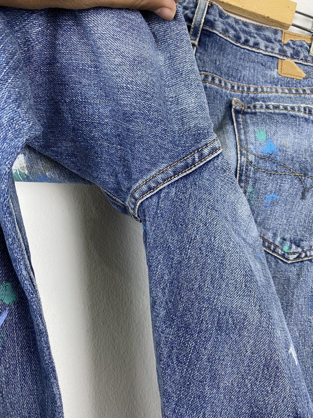 Polo Ralph Lauren 🔥POLO RALPH LAURENT PAINTED DISTRESS DENIME Size US 33 - 11 Thumbnail