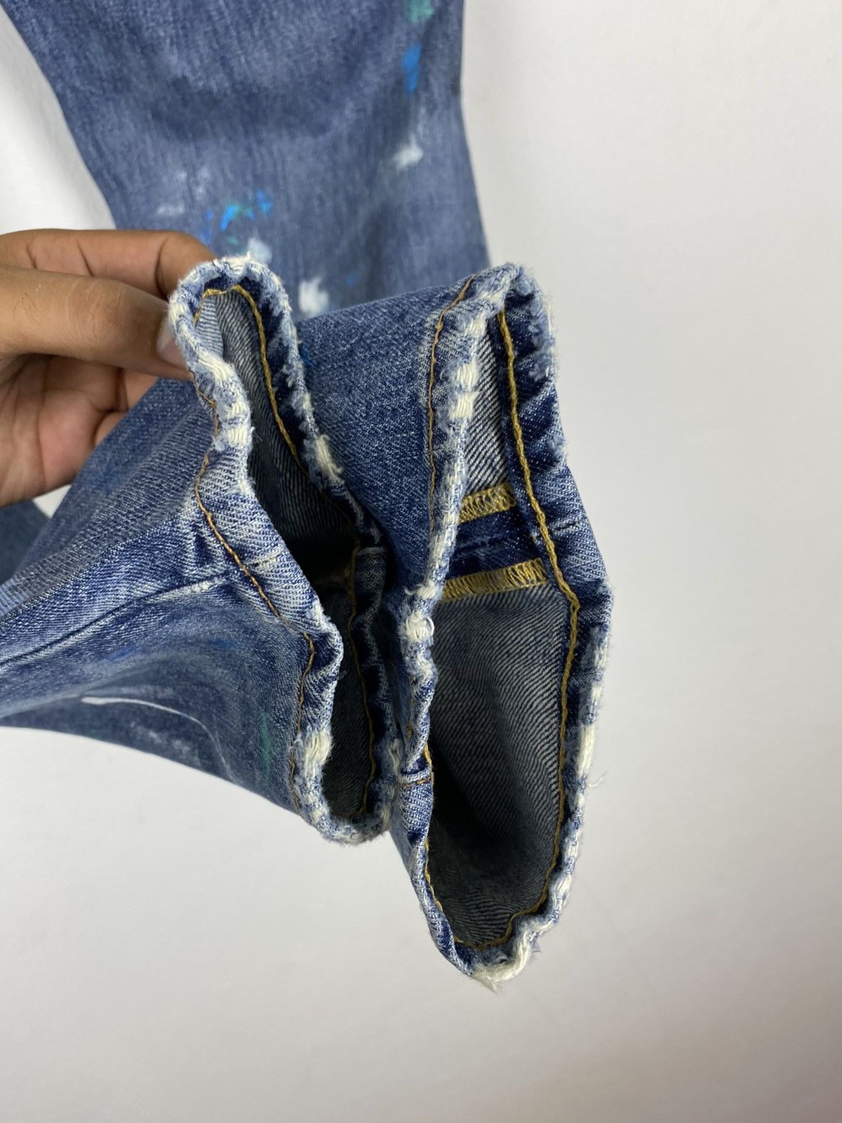 Polo Ralph Lauren 🔥POLO RALPH LAURENT PAINTED DISTRESS DENIME Size US 33 - 12 Thumbnail