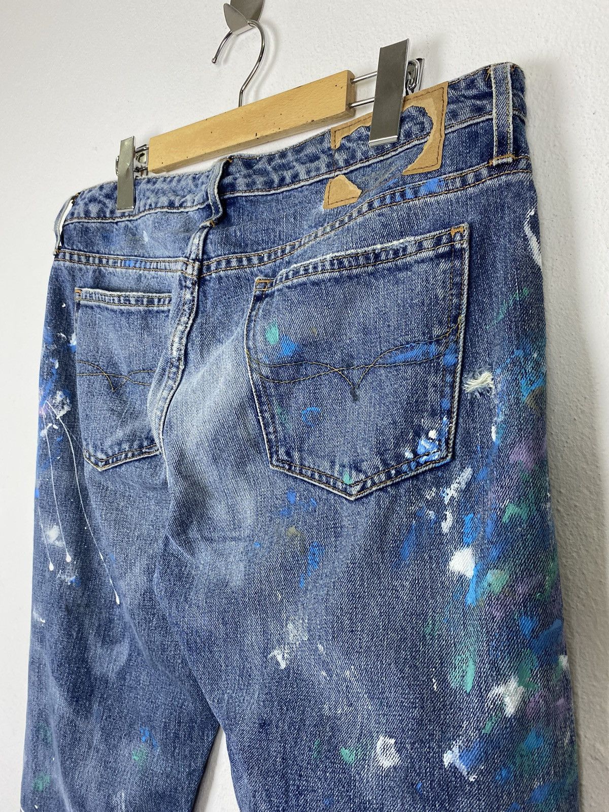 Polo Ralph Lauren 🔥POLO RALPH LAURENT PAINTED DISTRESS DENIME Size US 33 - 9 Thumbnail