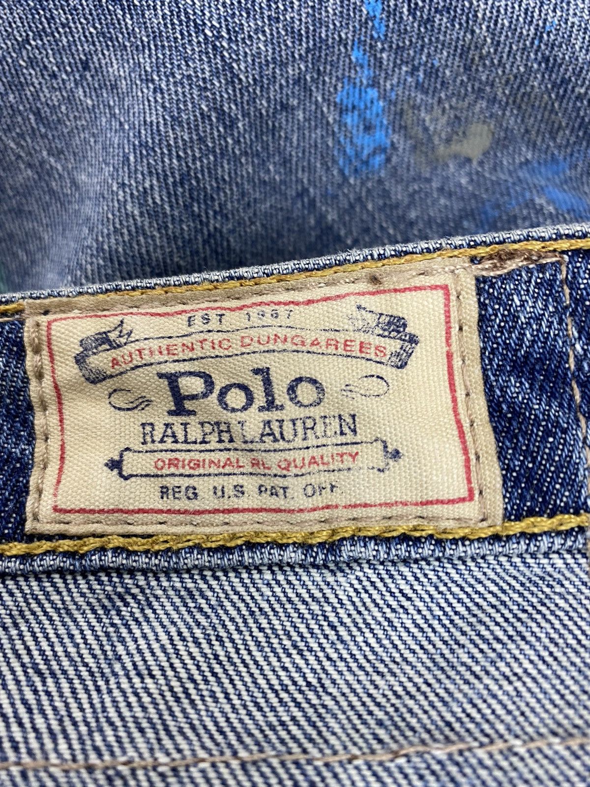 Polo Ralph Lauren 🔥POLO RALPH LAURENT PAINTED DISTRESS DENIME Size US 33 - 13 Thumbnail