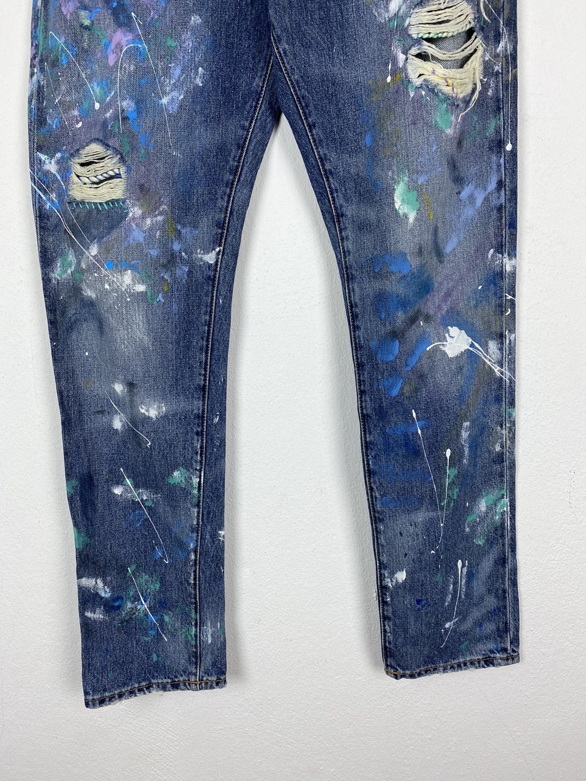 Polo Ralph Lauren 🔥POLO RALPH LAURENT PAINTED DISTRESS DENIME Size US 33 - 4 Thumbnail