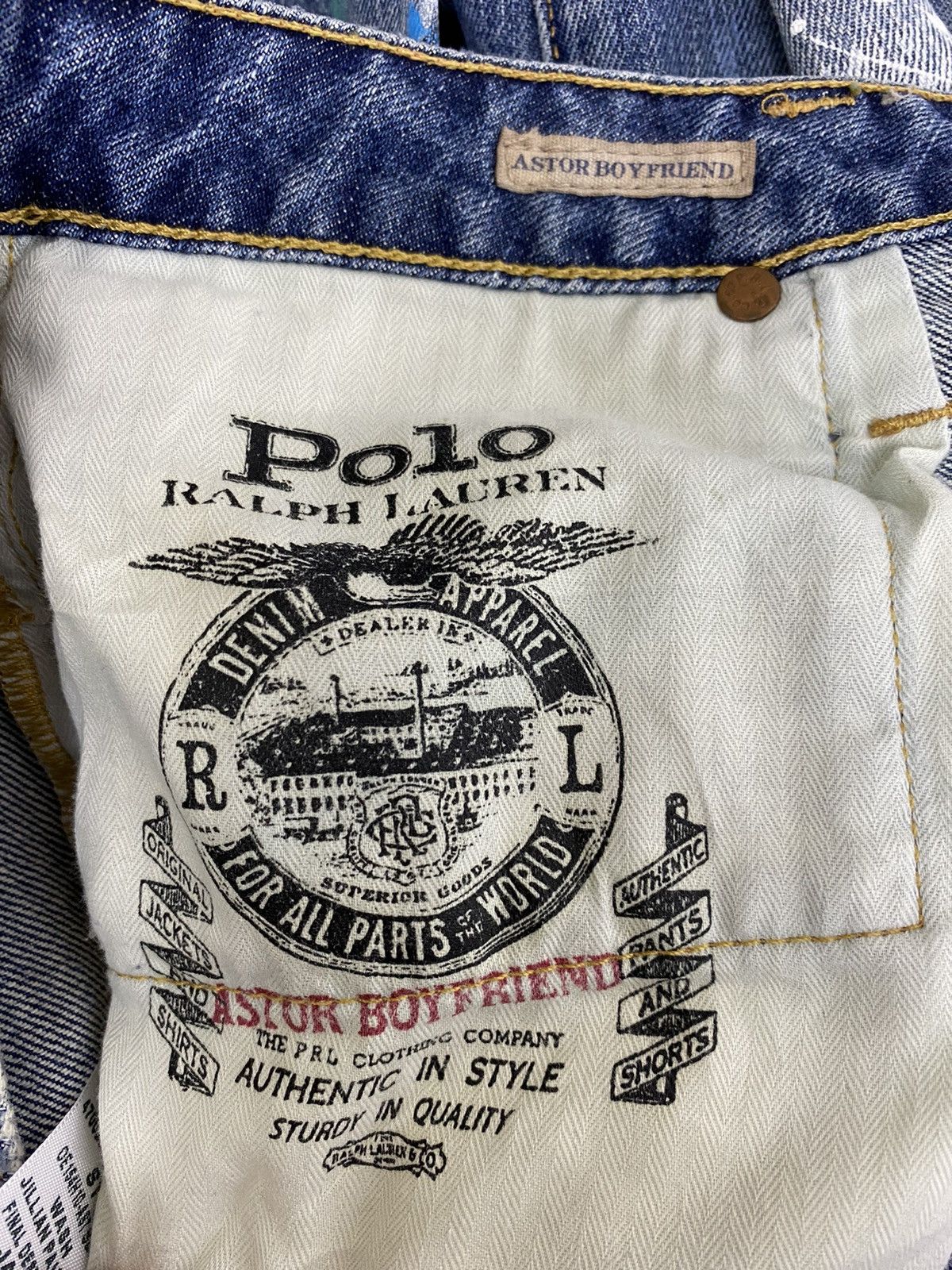 Polo Ralph Lauren 🔥POLO RALPH LAURENT PAINTED DISTRESS DENIME Size US 33 - 14 Thumbnail