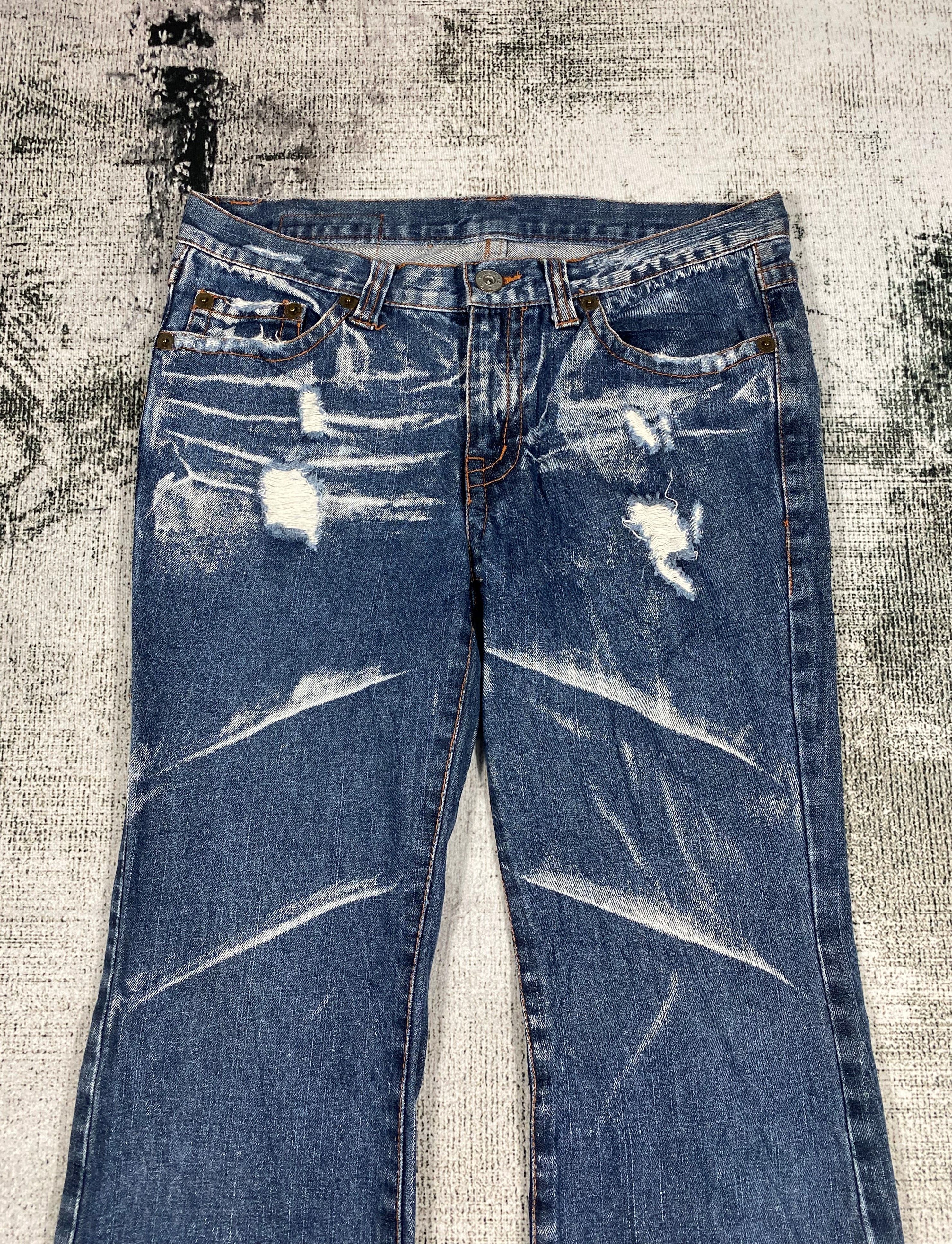If Six Was Nine × Japanese Brand Japanese Zero Sail Flared Bootcut Distressed Denim Size US 31 - 3 Thumbnail