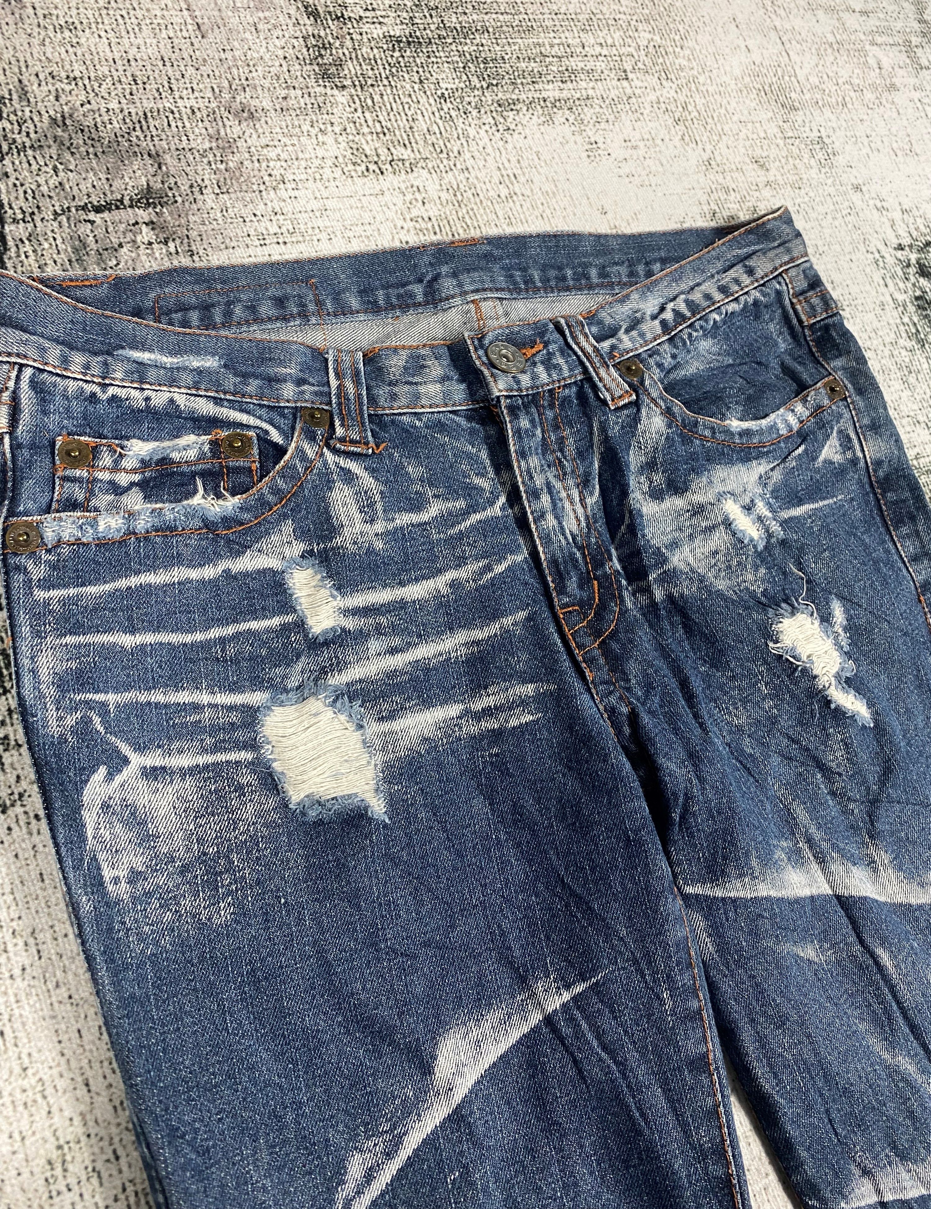 If Six Was Nine × Japanese Brand Japanese Zero Sail Flared Bootcut Distressed Denim Size US 31 - 5 Thumbnail