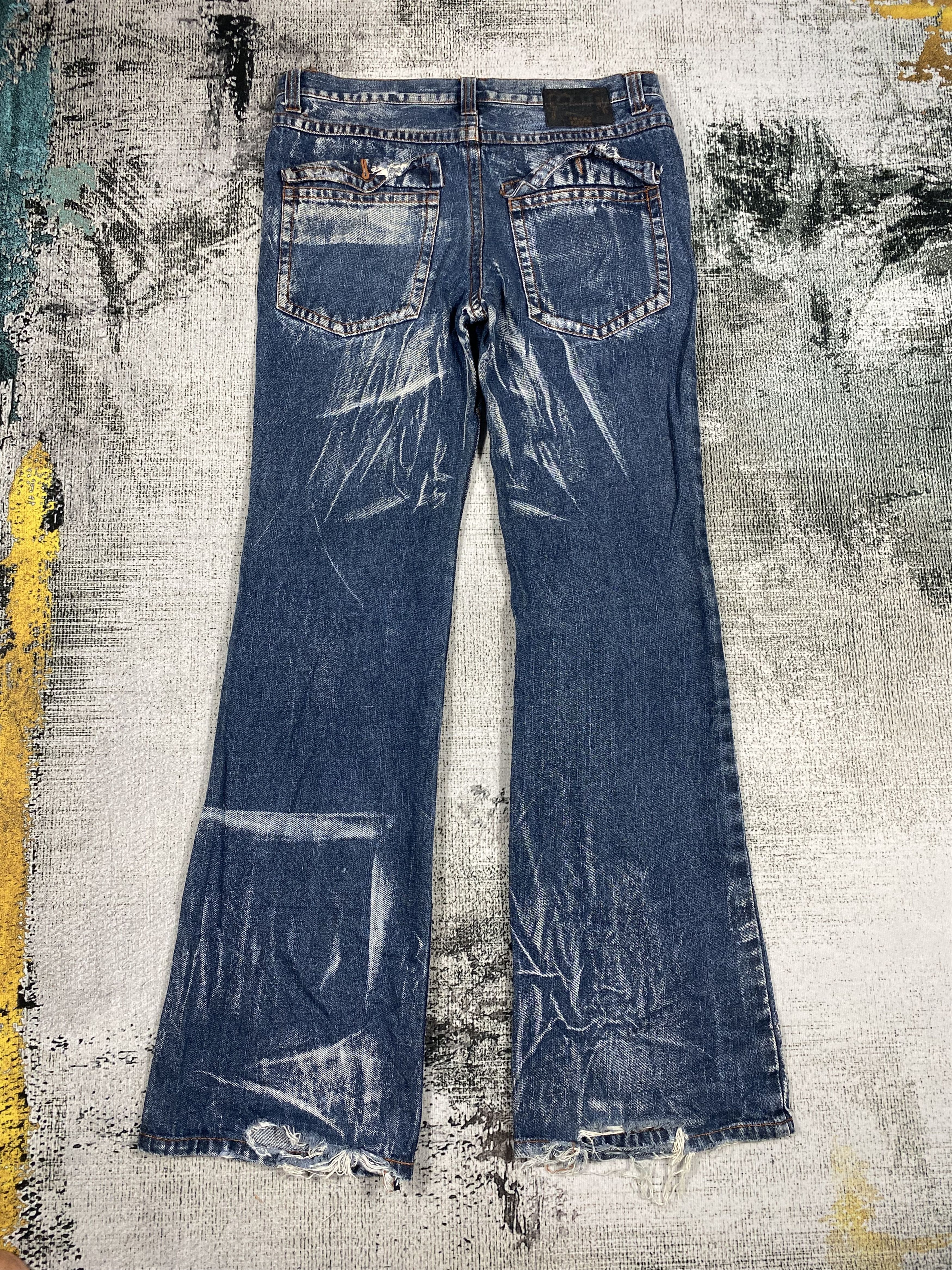 If Six Was Nine × Japanese Brand Japanese Zero Sail Flared Bootcut Distressed Denim Size US 31 - 2 Thumbnail