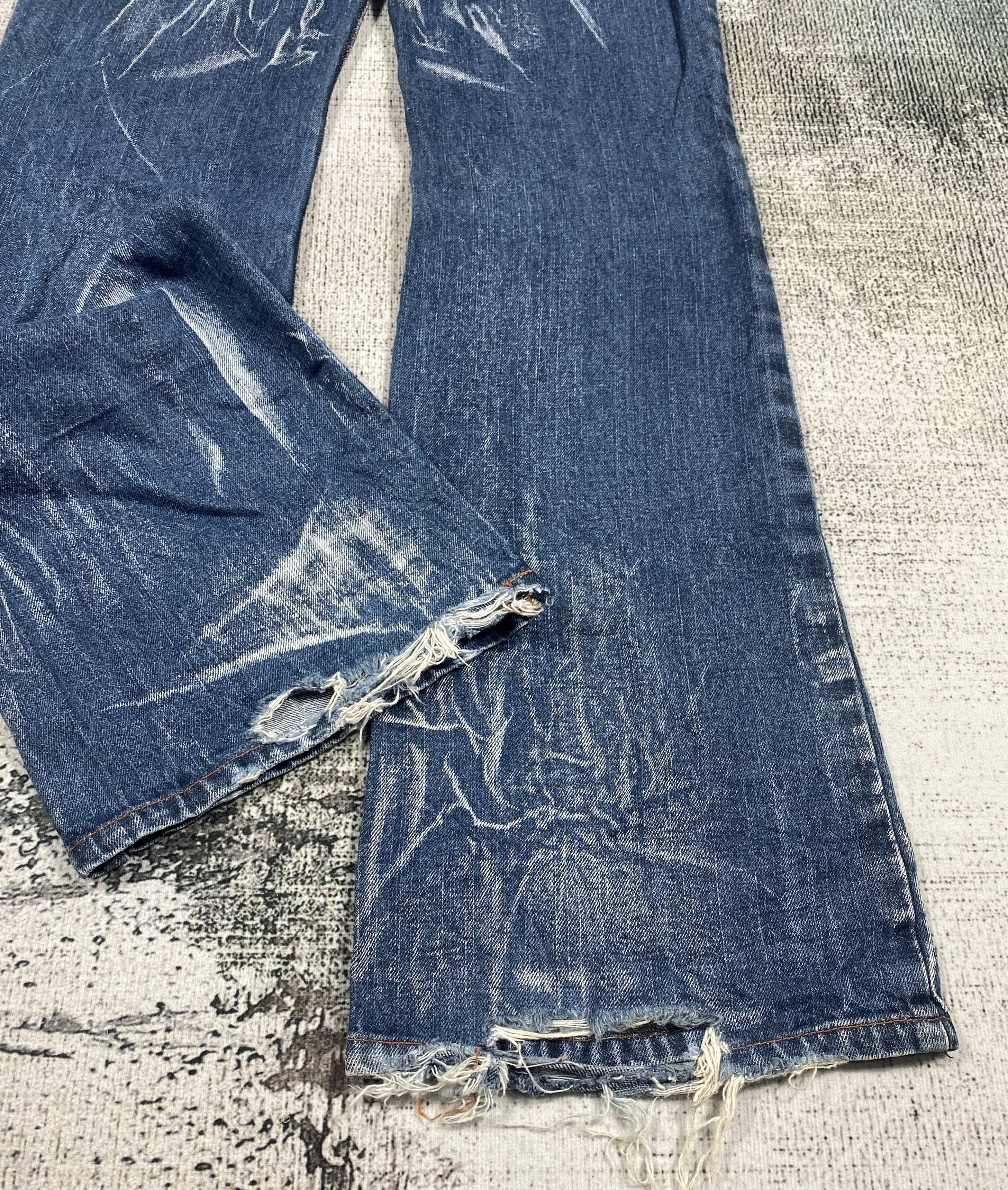 If Six Was Nine × Japanese Brand Japanese Zero Sail Flared Bootcut Distressed Denim Size US 31 - 10 Thumbnail