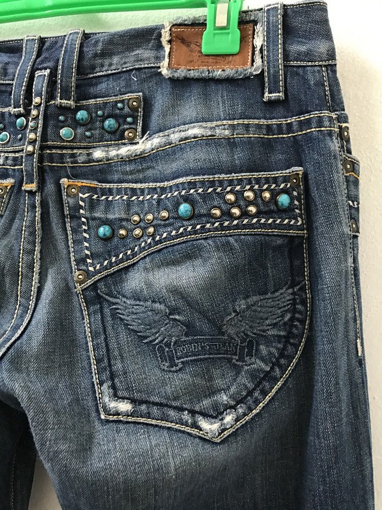 Robins Jeans ROBINS JEANS Made in Usa Slightly Rips Studded Denim Size US 31 - 3 Thumbnail