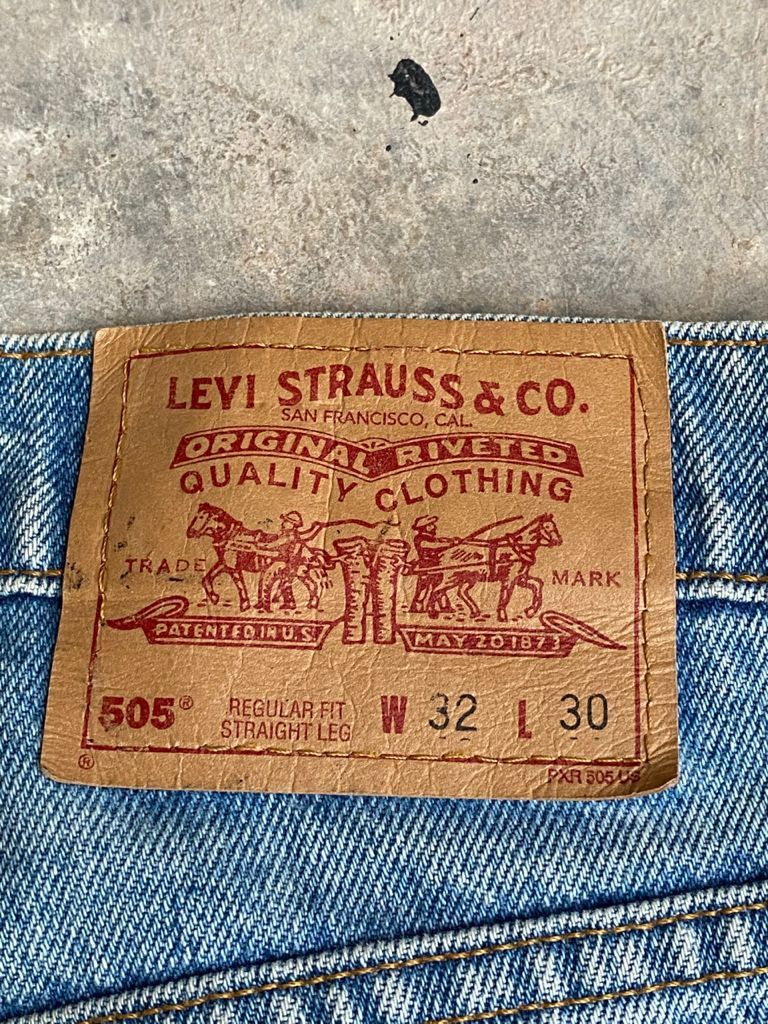 Levi's × Vintage Vintage 90s Light Wash Levi's 505 Jeans Rusty Dirty Effect Size US 31 - 14 Thumbnail