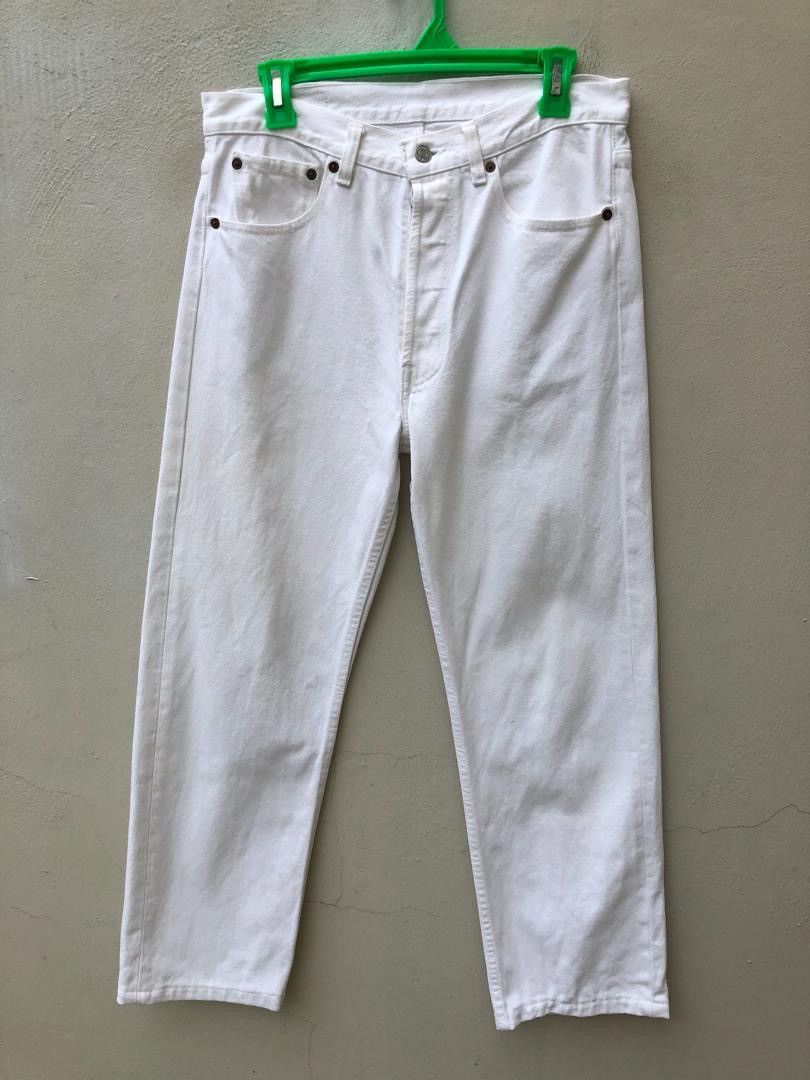 Levi's × Vintage Vintage 80s Levi’s 501 Usa White Denim Jeans Size US 31 - 1 Thumbnail