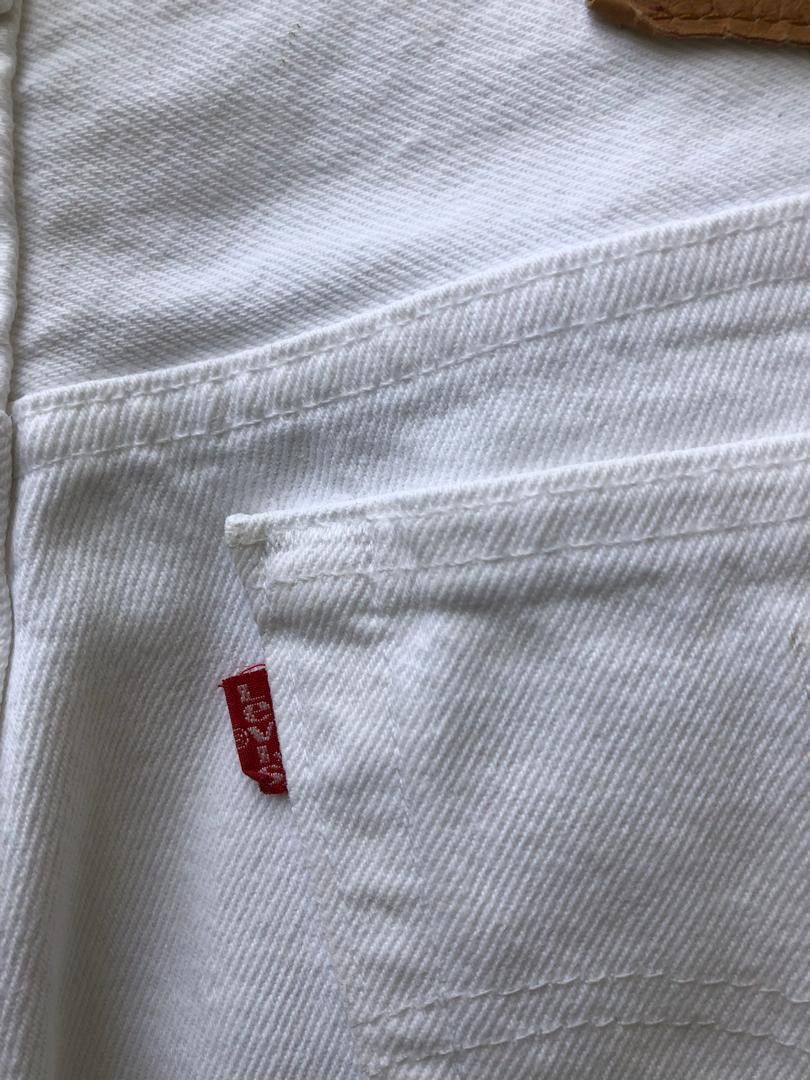 Levi's × Vintage Vintage 80s Levi’s 501 Usa White Denim Jeans Size US 31 - 7 Thumbnail