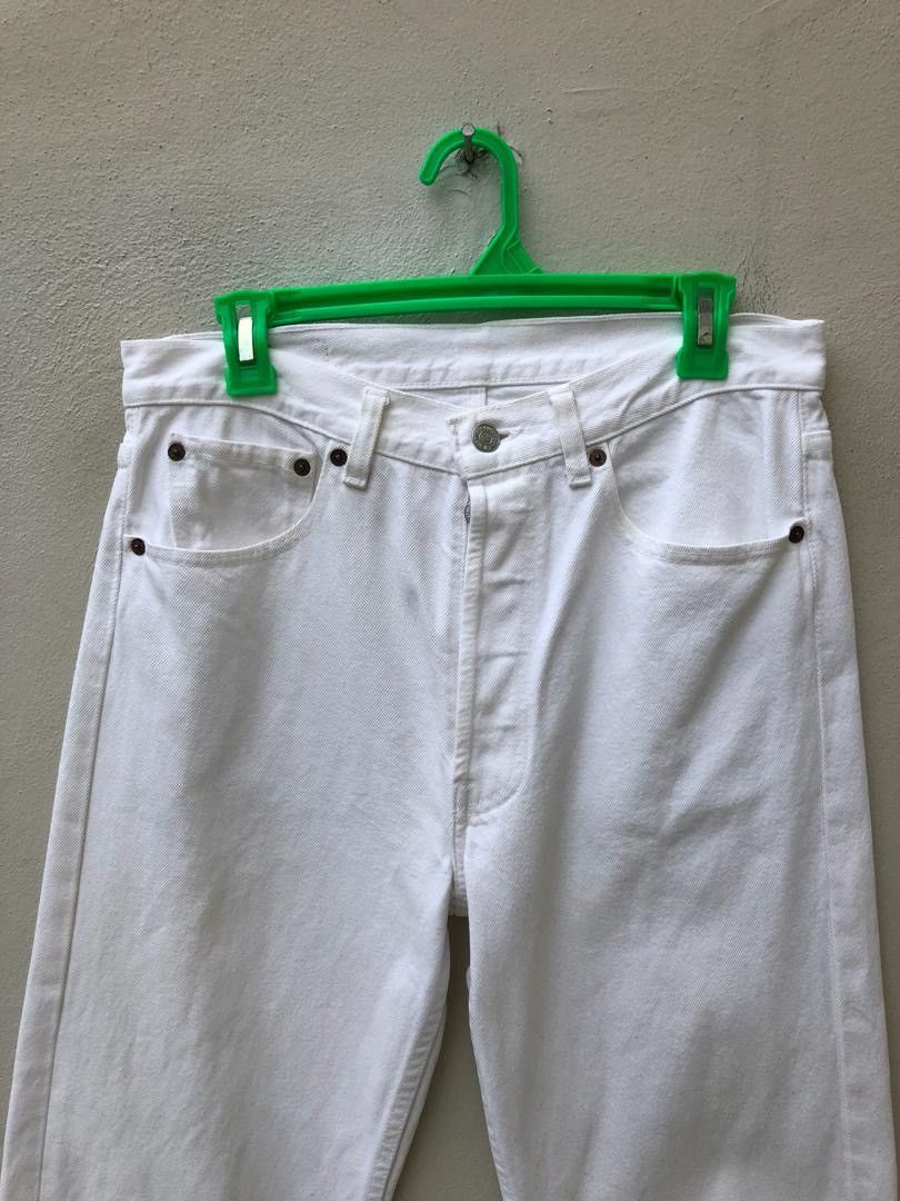 Levi's × Vintage Vintage 80s Levi’s 501 Usa White Denim Jeans Size US 31 - 2 Thumbnail