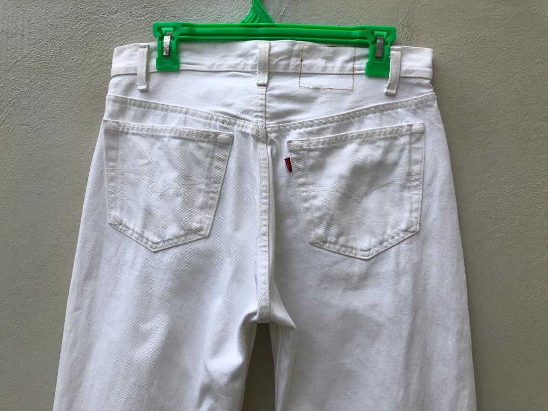 Levi's × Vintage 80s Levi’s 501 Jeans Made in Usa White Denim Size US 31 - 5 Thumbnail