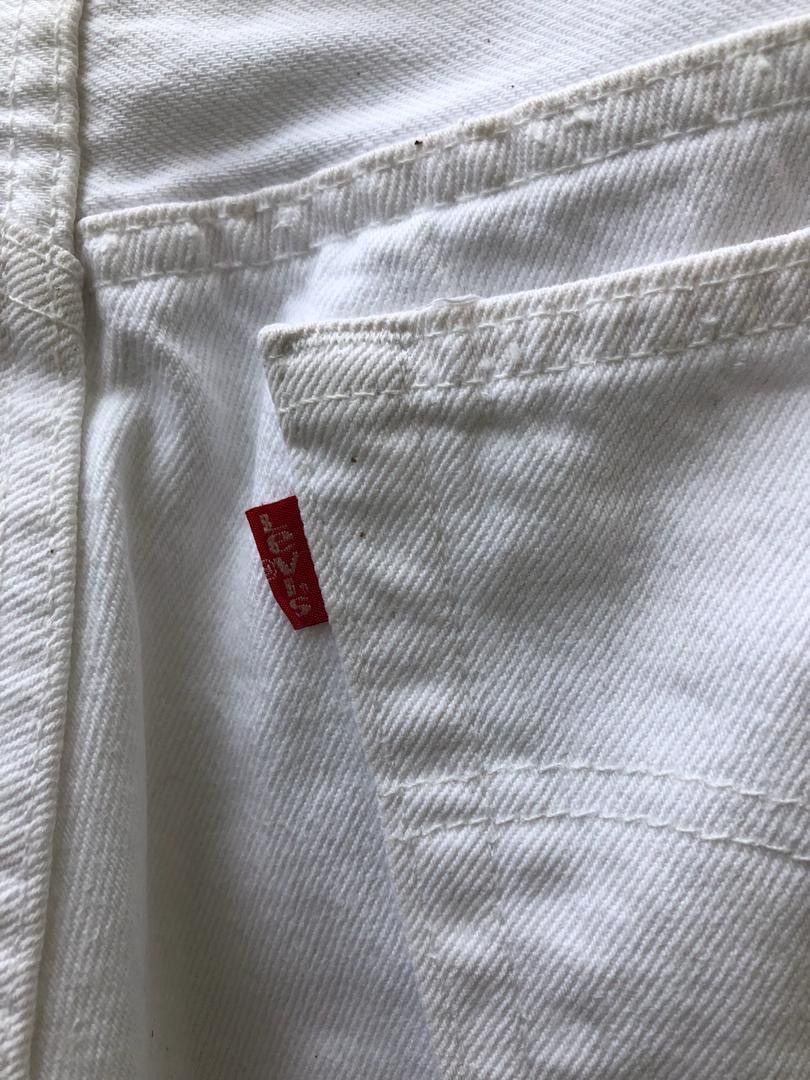Levi's × Vintage 80s Levi’s 501 Jeans Made in Usa White Denim Size US 31 - 6 Thumbnail