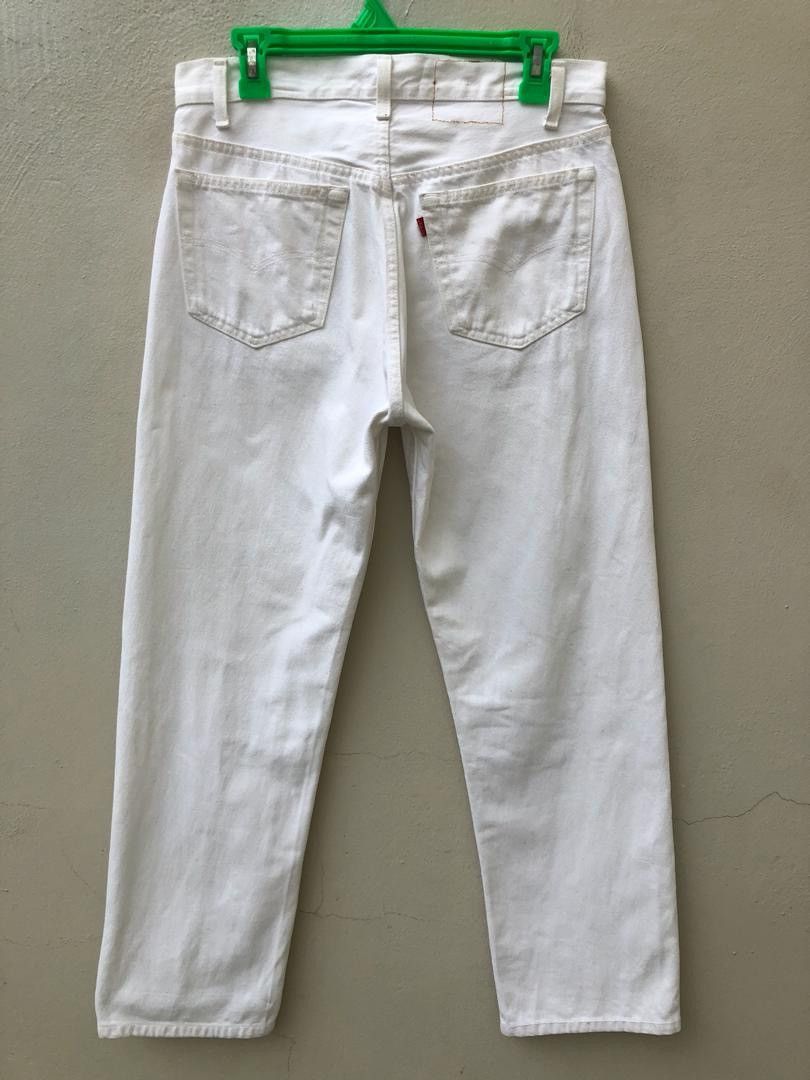 Levi's × Vintage 80s Levi’s 501 Jeans Made in Usa White Denim Size US 31 - 4 Thumbnail