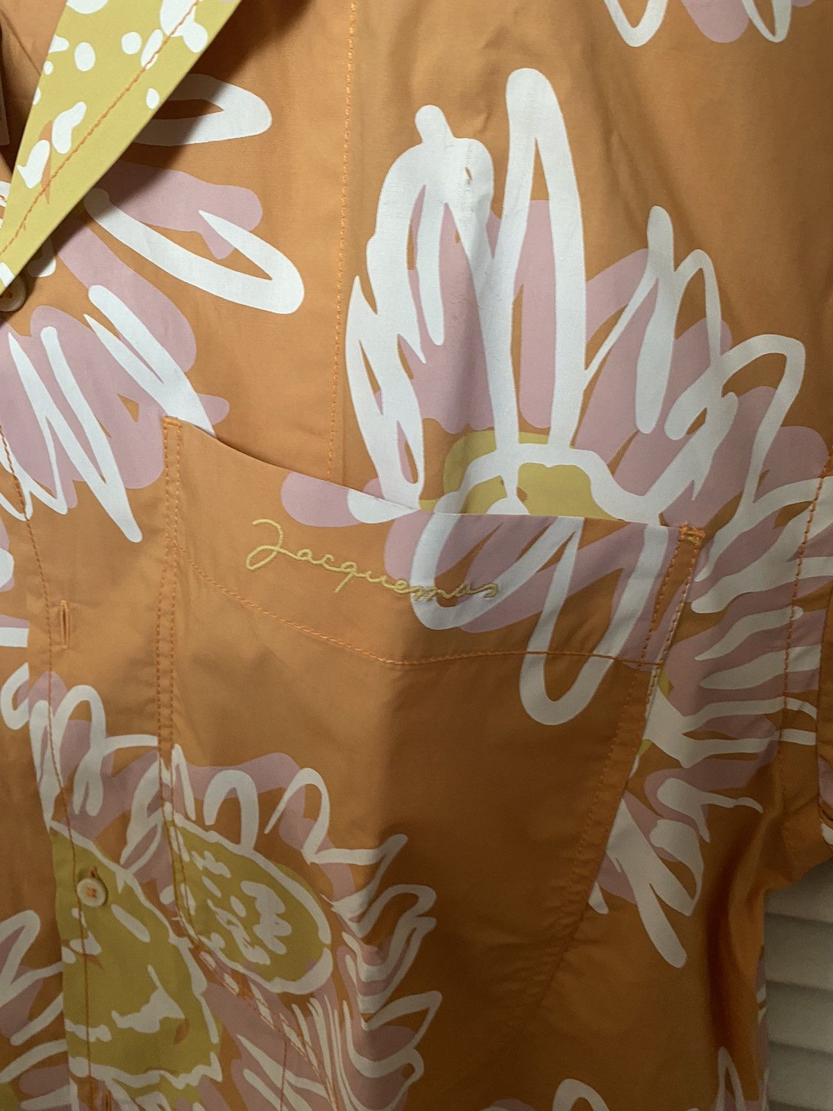 Jacquemus La Chemise Jean Floral Shirt Orange Size US M / EU 48-50 / 2 - 2 Thumbnail
