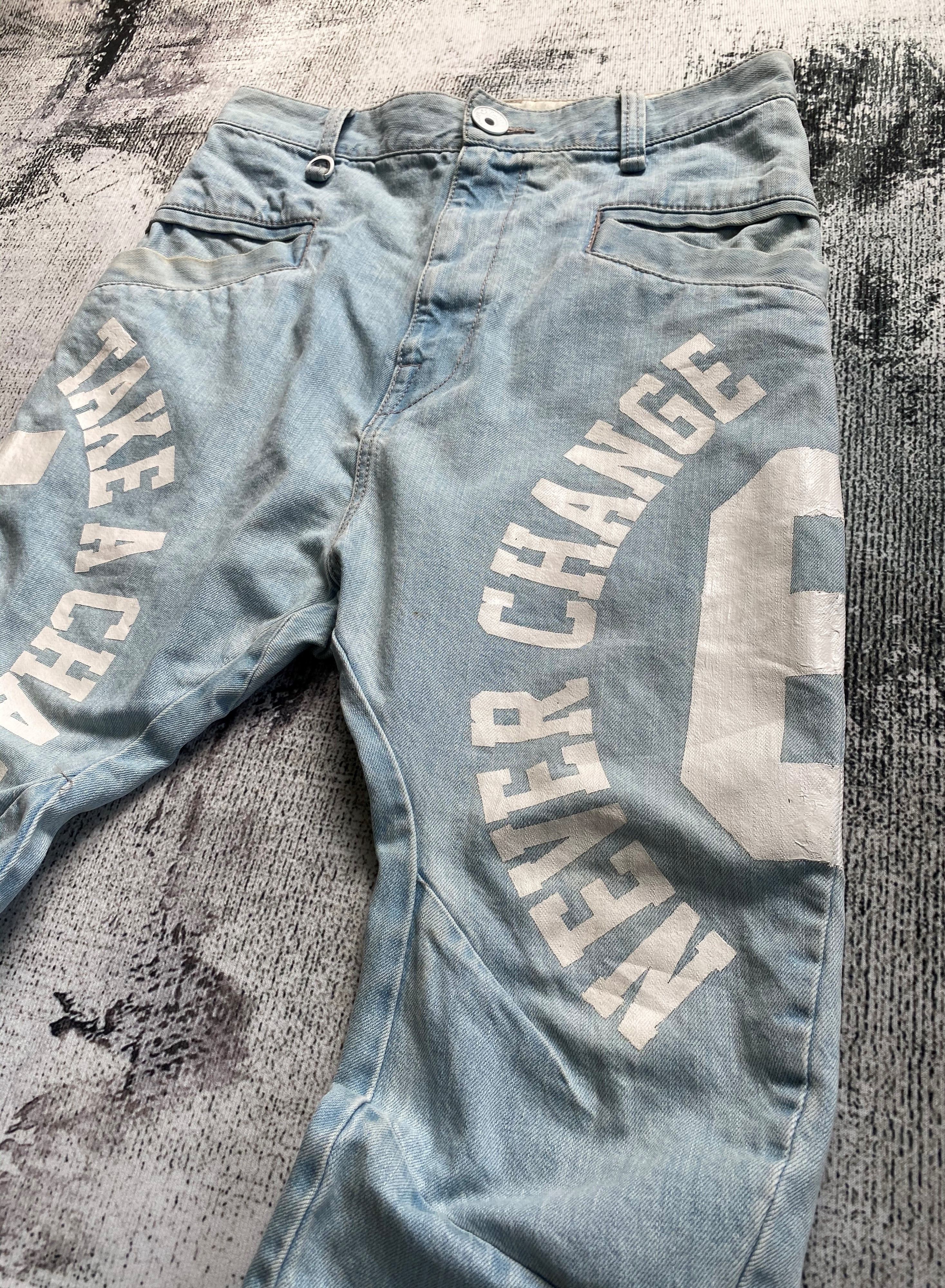 Japanese Brand SICKS💥Light Blue Wash Co&Lu Japanese J Leg Printed Size US 30 / EU 46 - 6 Thumbnail