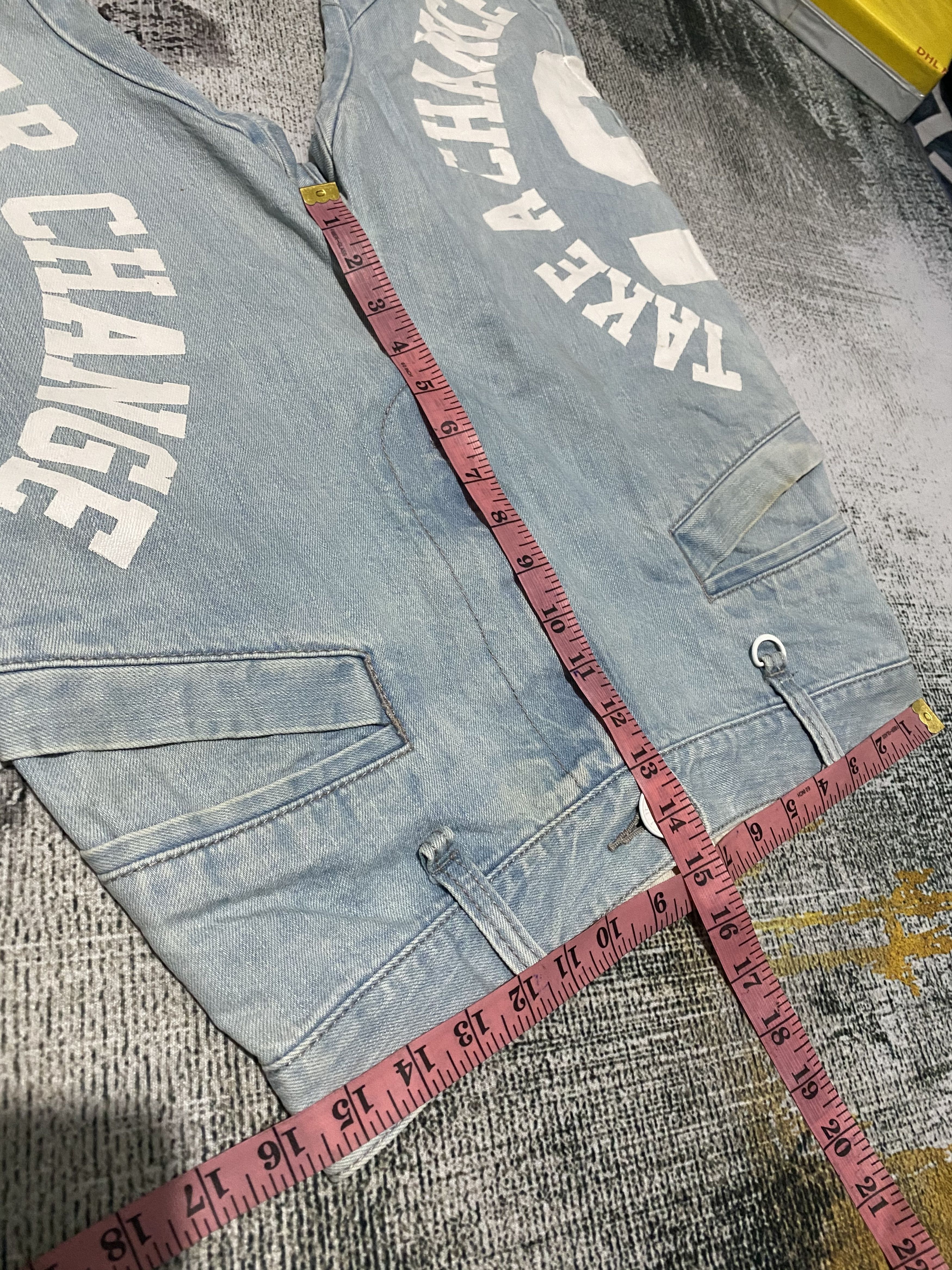 Japanese Brand SICKS💥Light Blue Wash Co&Lu Japanese J Leg Printed Size US 30 / EU 46 - 14 Thumbnail