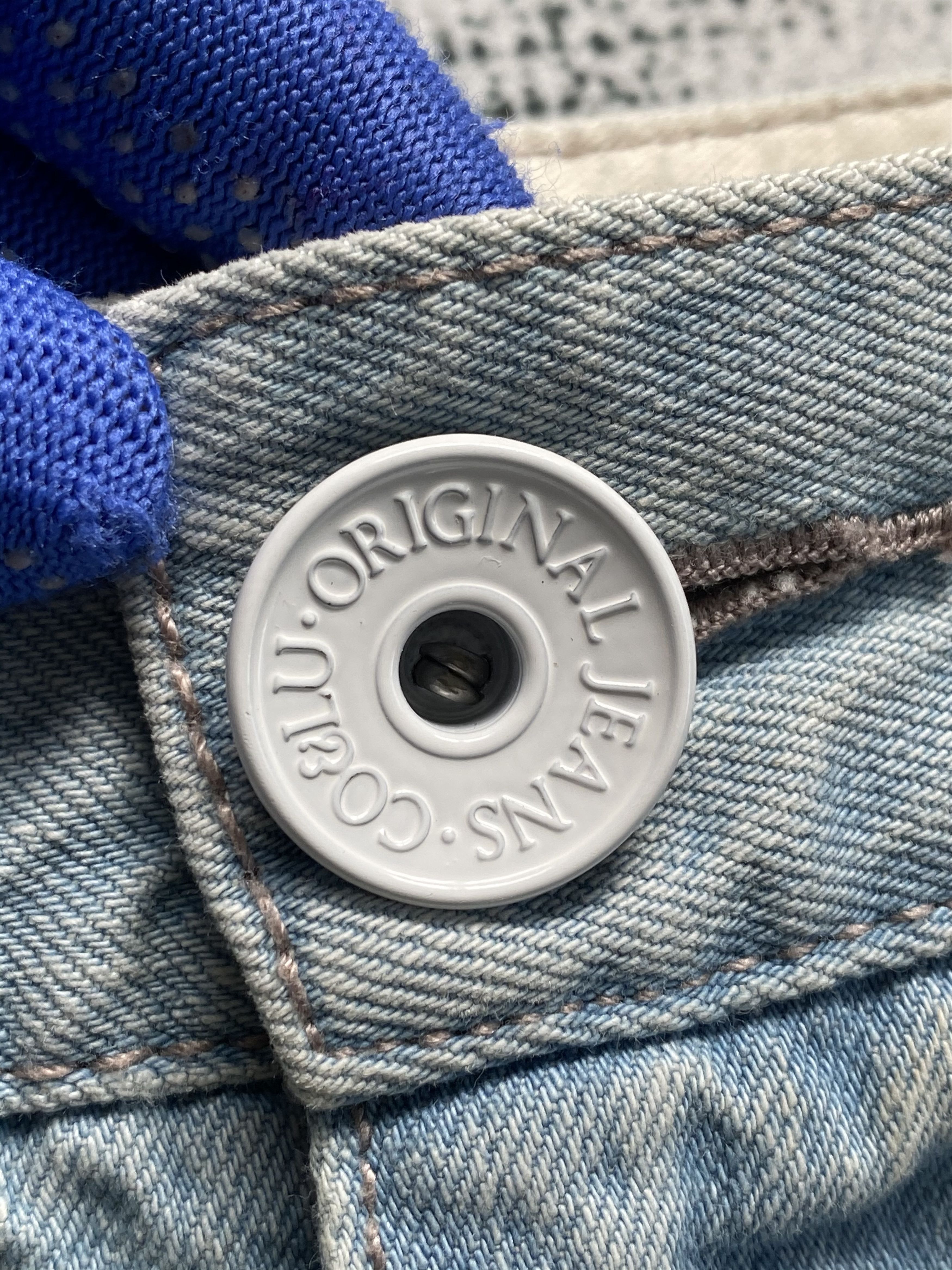 Japanese Brand SICKS💥Light Blue Wash Co&Lu Japanese J Leg Printed Size US 30 / EU 46 - 8 Thumbnail