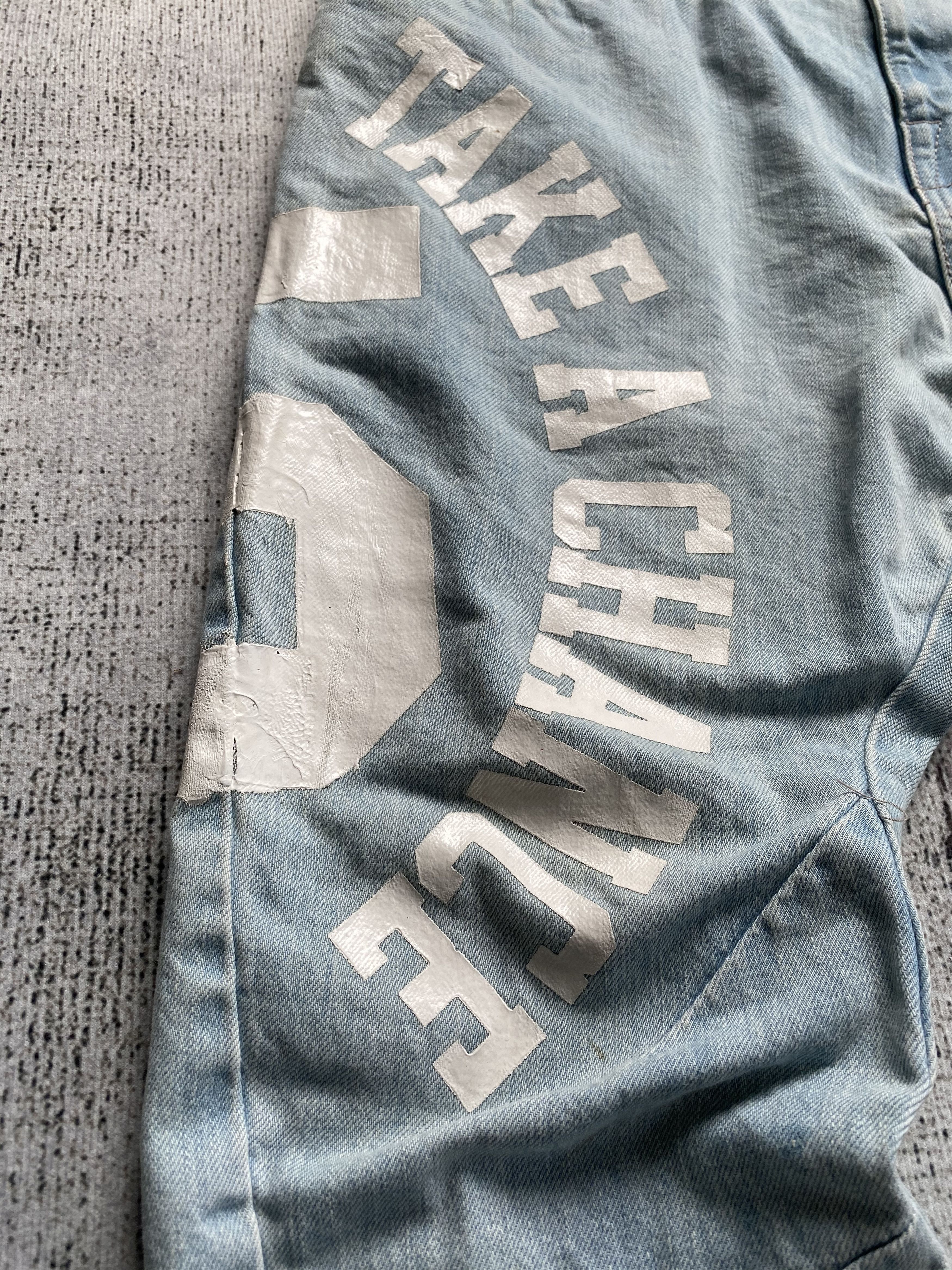 Japanese Brand SICKS💥Light Blue Wash Co&Lu Japanese J Leg Printed Size US 30 / EU 46 - 5 Thumbnail