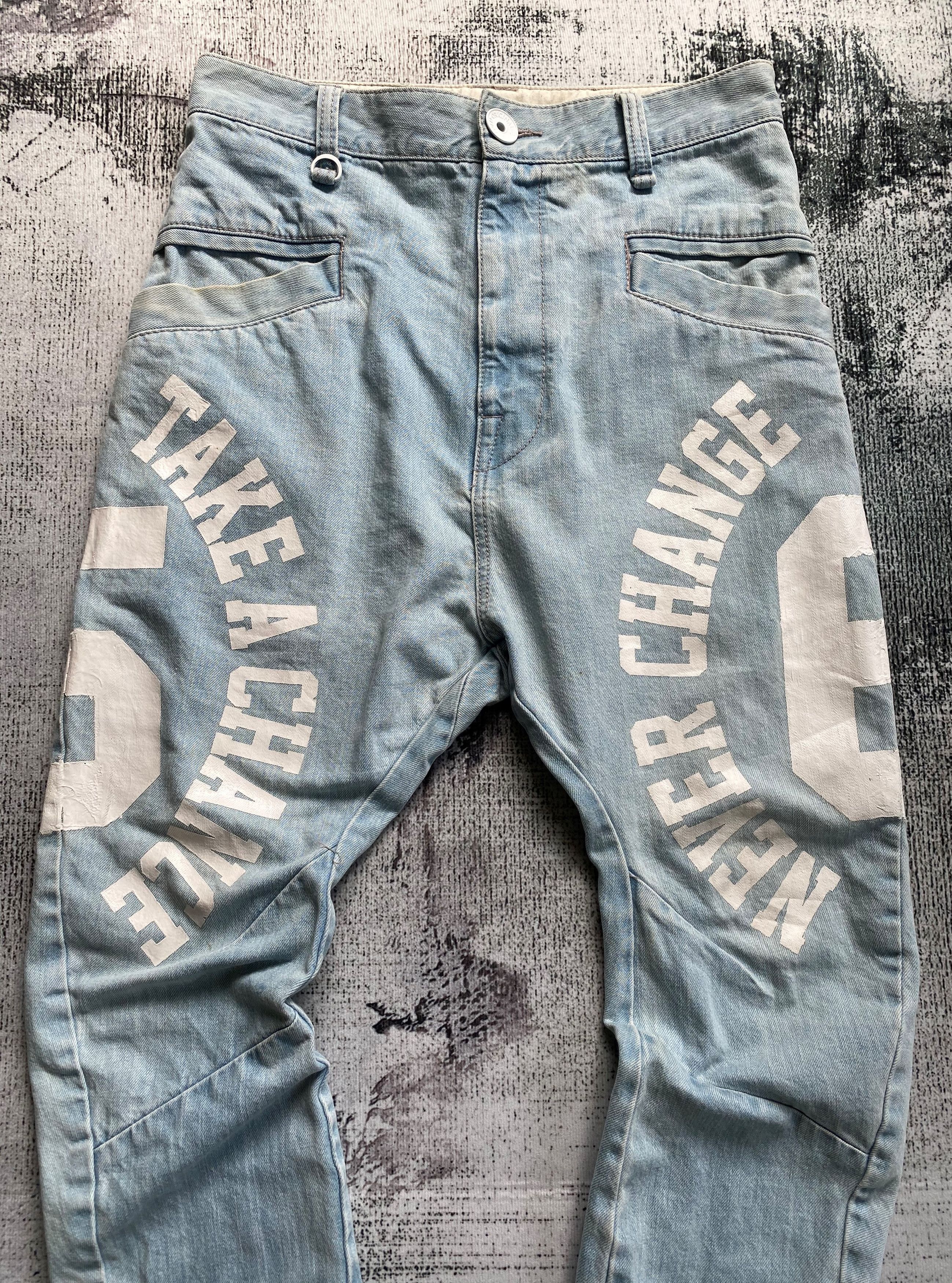 Japanese Brand SICKS💥Light Blue Wash Co&Lu Japanese J Leg Printed Size US 30 / EU 46 - 4 Thumbnail