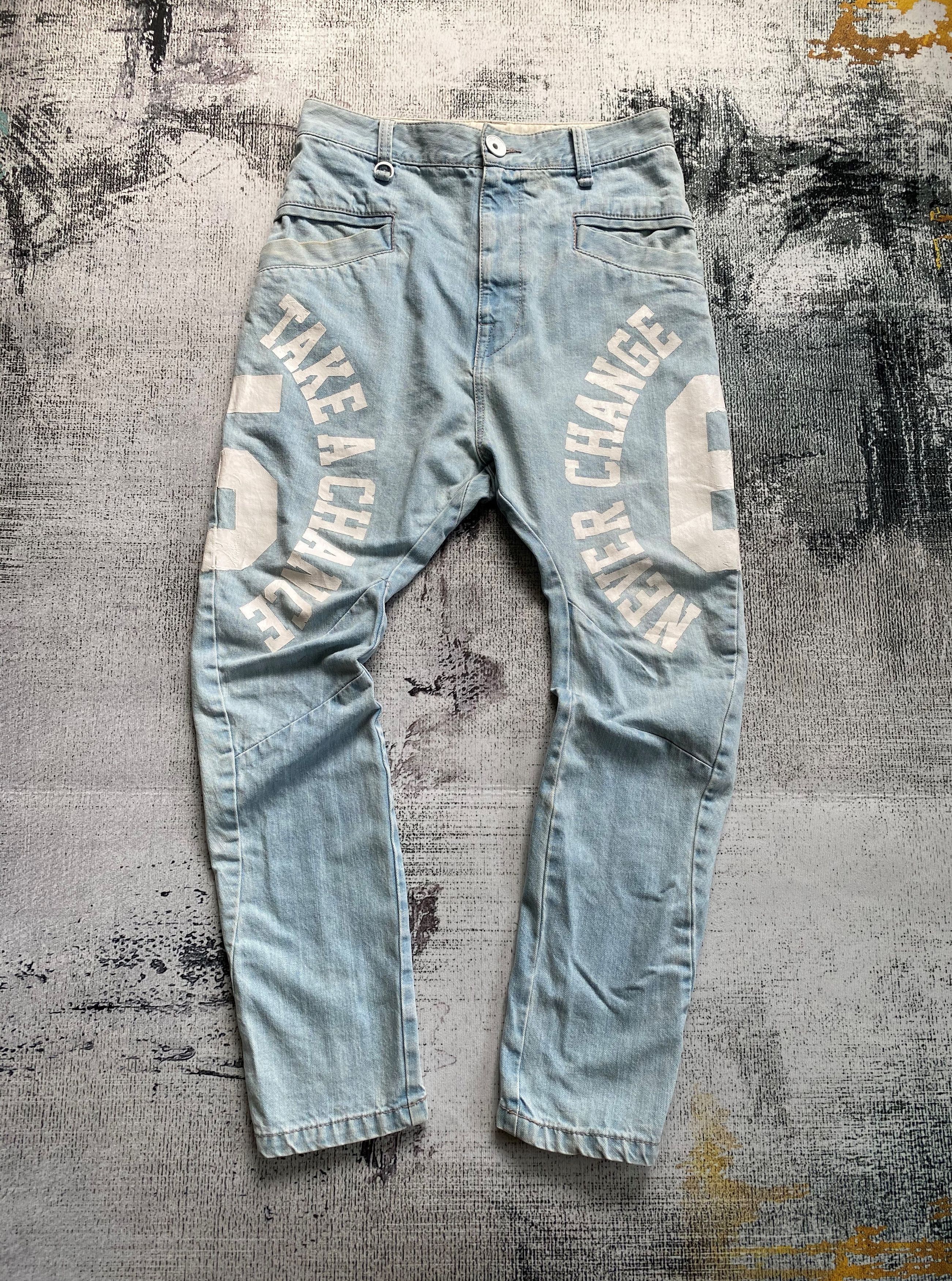 Japanese Brand SICKS💥Light Blue Wash Co&Lu Japanese J Leg Printed Size US 30 / EU 46 - 3 Thumbnail