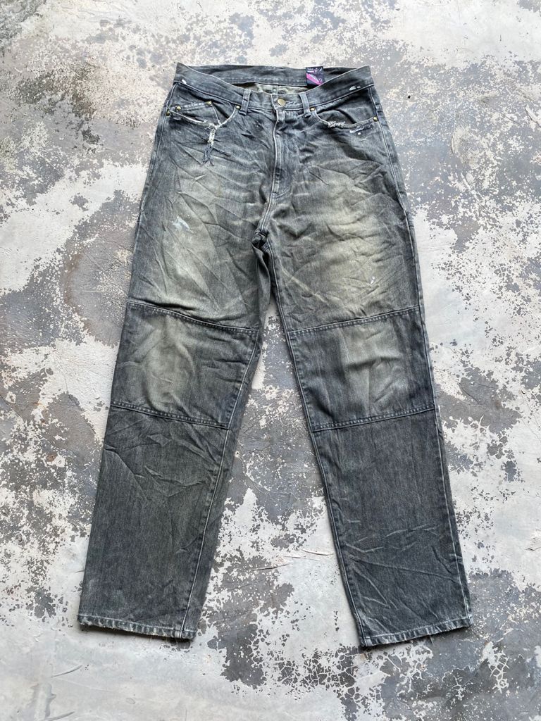 Japanese Brand × Vintage Japanese Bagggy Rusty Printed Denim Scovil Button Size US 30 / EU 46 - 2 Thumbnail