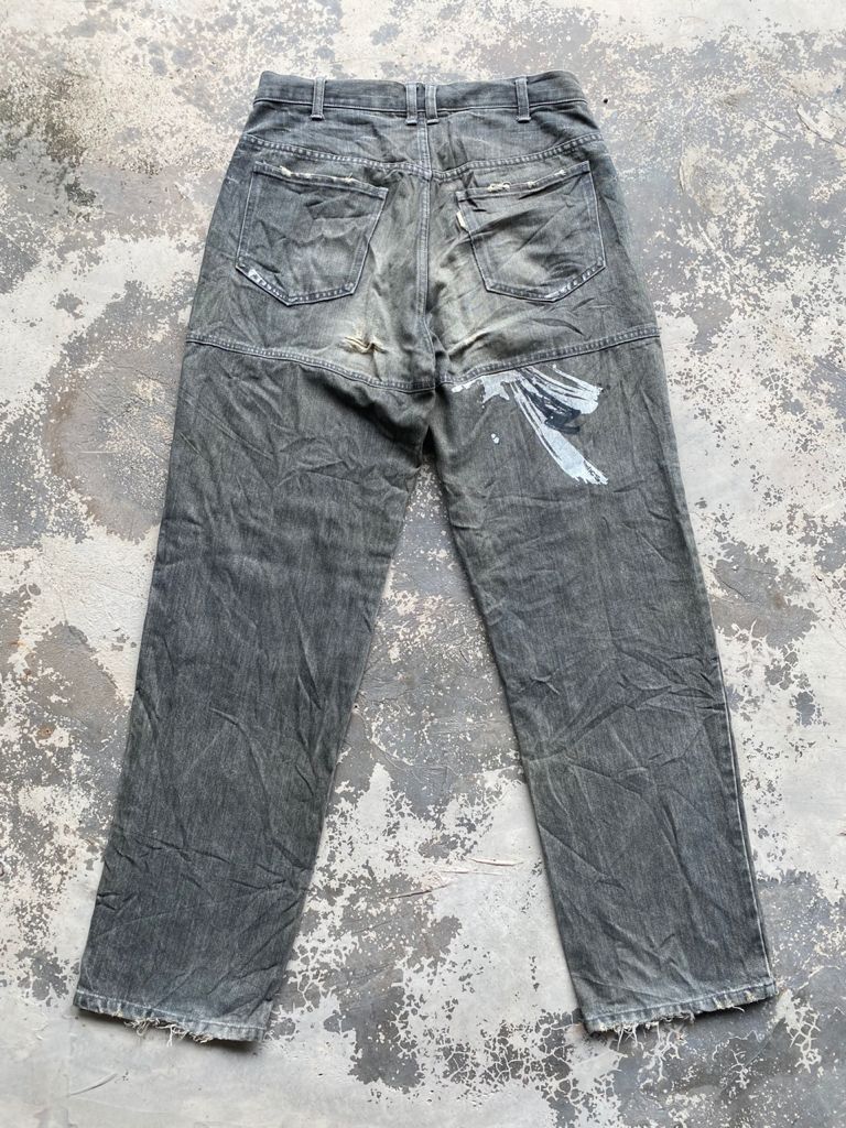 Japanese Brand × Vintage Japanese Bagggy Rusty Printed Denim Scovil Button Size US 30 / EU 46 - 1 Thumbnail