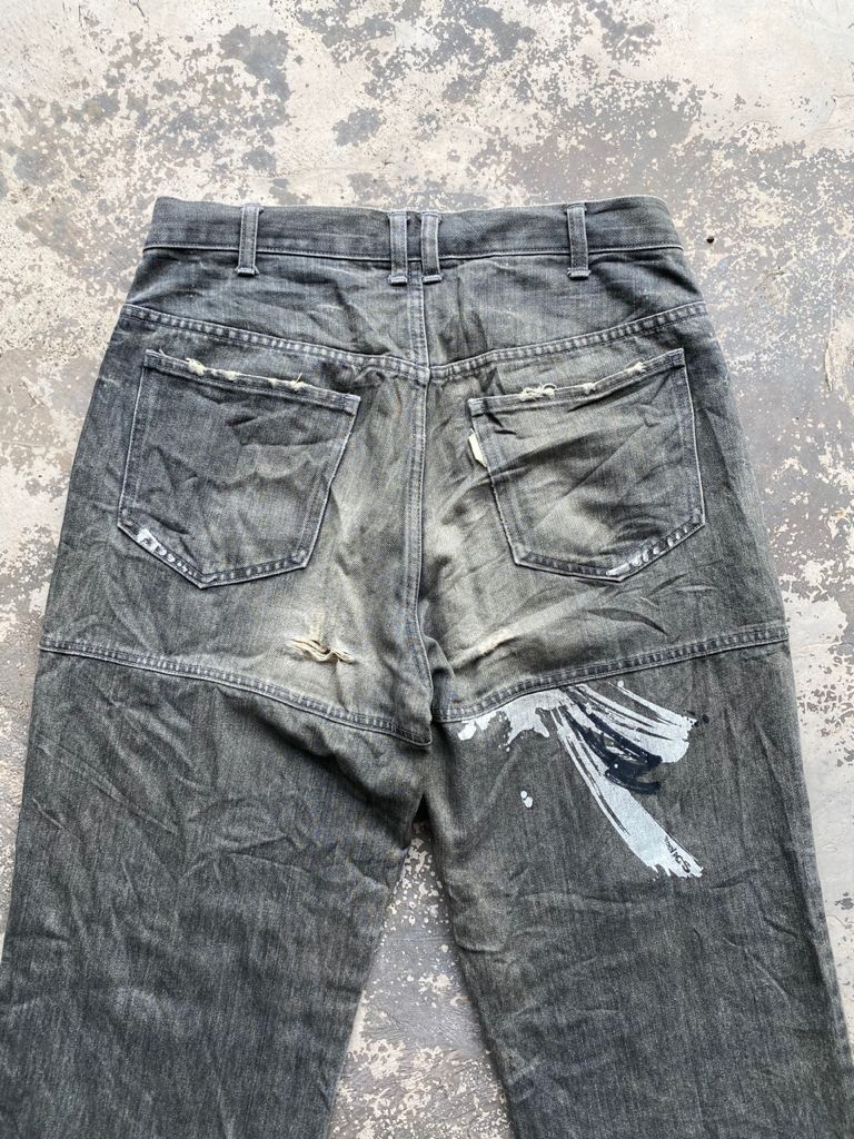 Japanese Brand × Vintage Japanese Bagggy Rusty Printed Denim Scovil Button Size US 30 / EU 46 - 12 Thumbnail