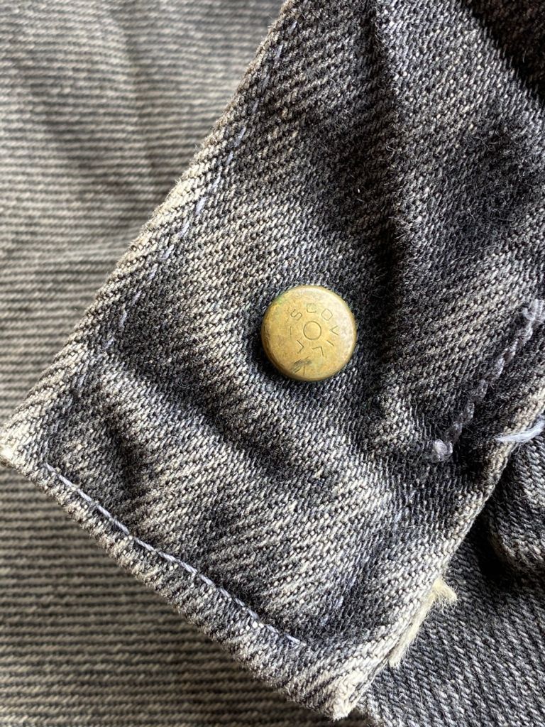 Japanese Brand × Vintage Japanese Bagggy Rusty Printed Denim Scovil Button Size US 30 / EU 46 - 9 Thumbnail
