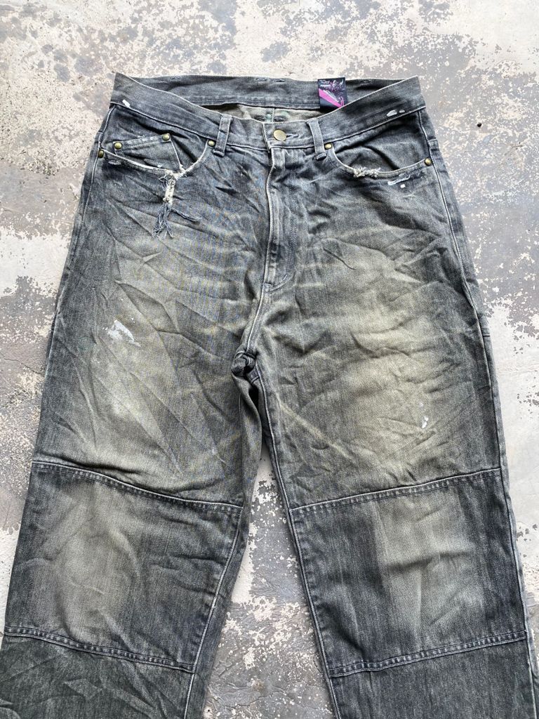 Japanese Brand × Vintage Japanese Bagggy Rusty Printed Denim Scovil Button Size US 30 / EU 46 - 3 Thumbnail
