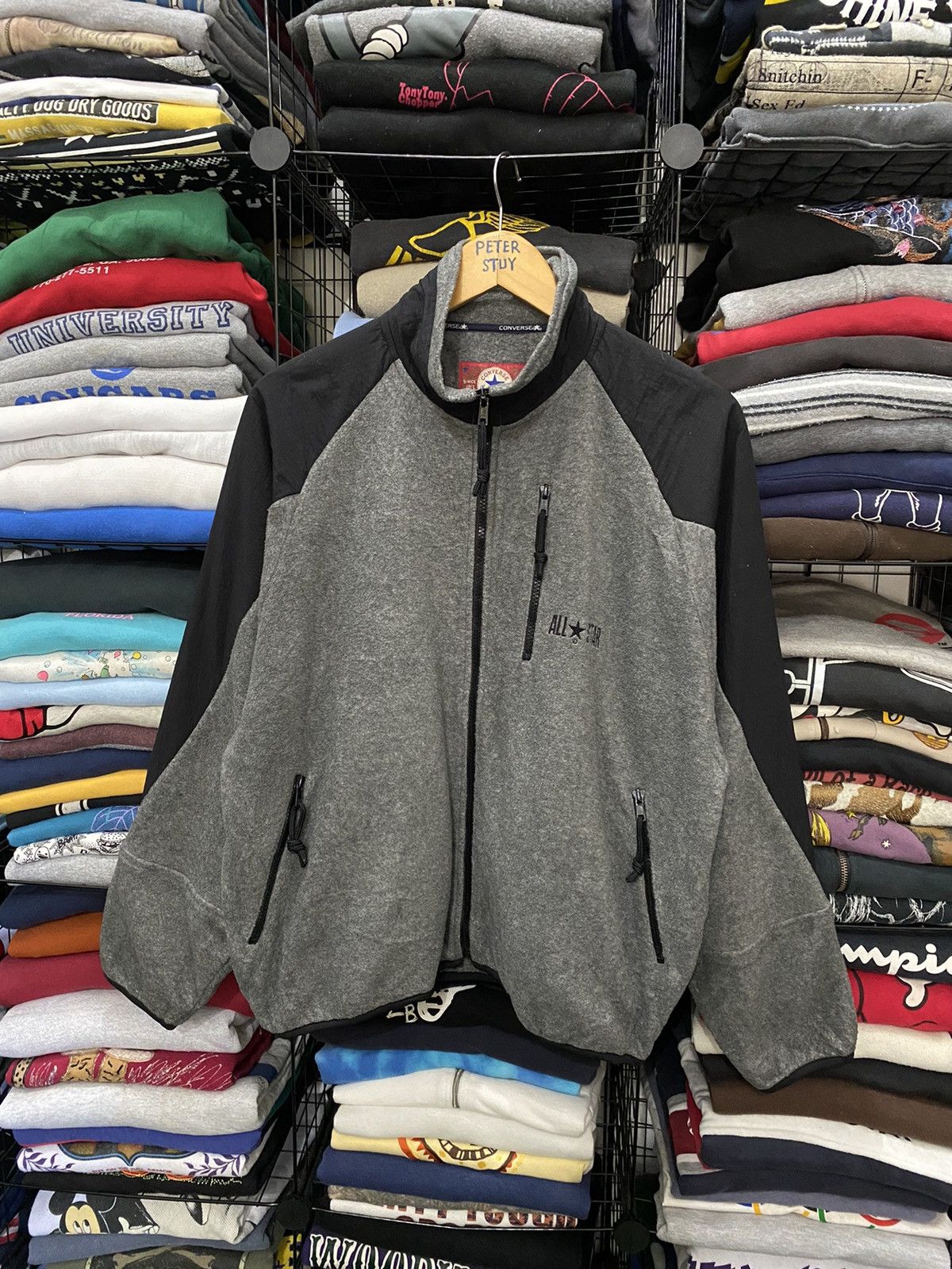 Converse Converse All Star Grey Sweater Size US L / EU 52-54 / 3 - 1 Thumbnail