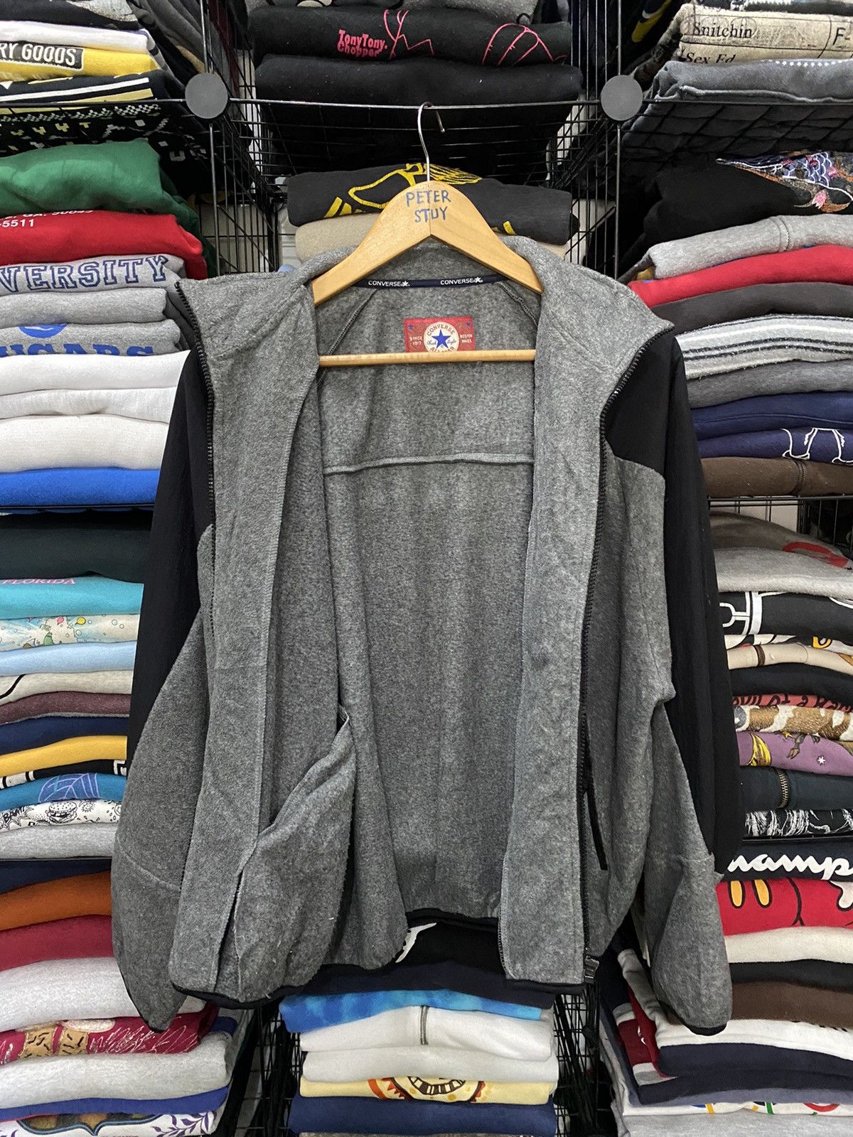Converse Converse All Star Grey Sweater Size US L / EU 52-54 / 3 - 2 Thumbnail