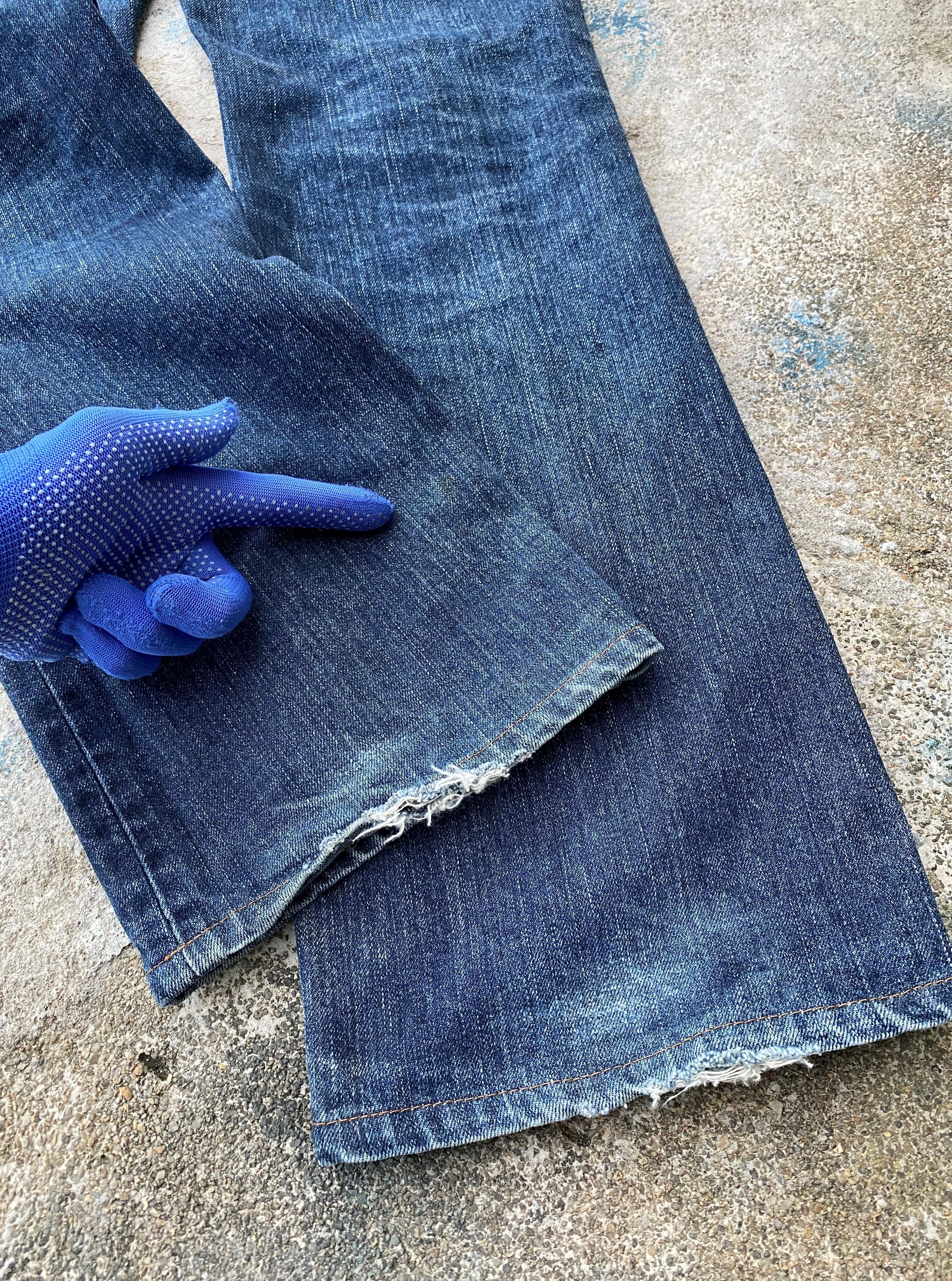 Levi's × Vintage Vintage Levi's 517 Whisker Blue Wash Flared Bootcut Jeans Size US 29 - 14 Thumbnail