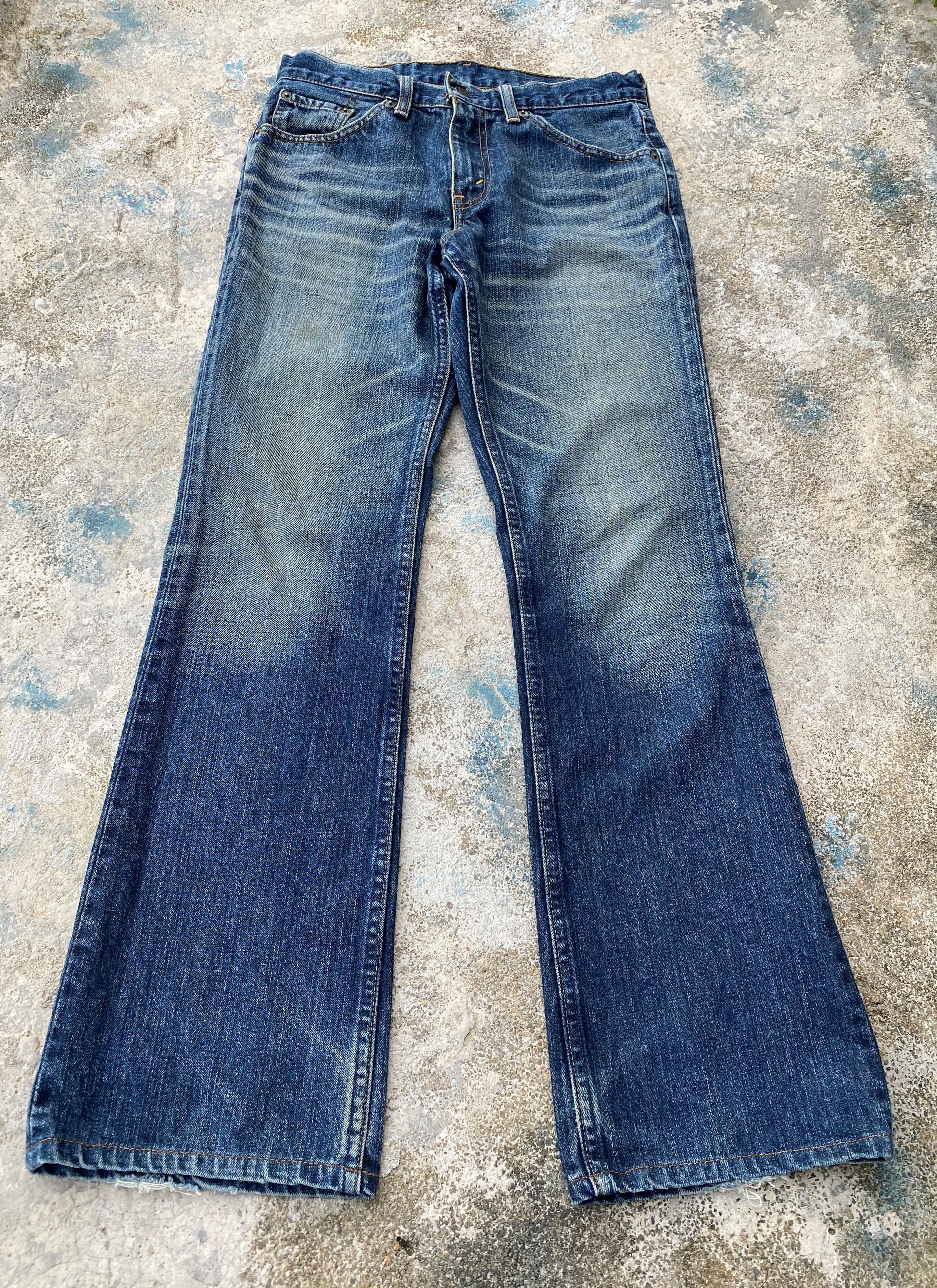 Levi's × Vintage Vintage Levi's 517 Whisker Blue Wash Flared Bootcut Jeans Size US 29 - 3 Thumbnail
