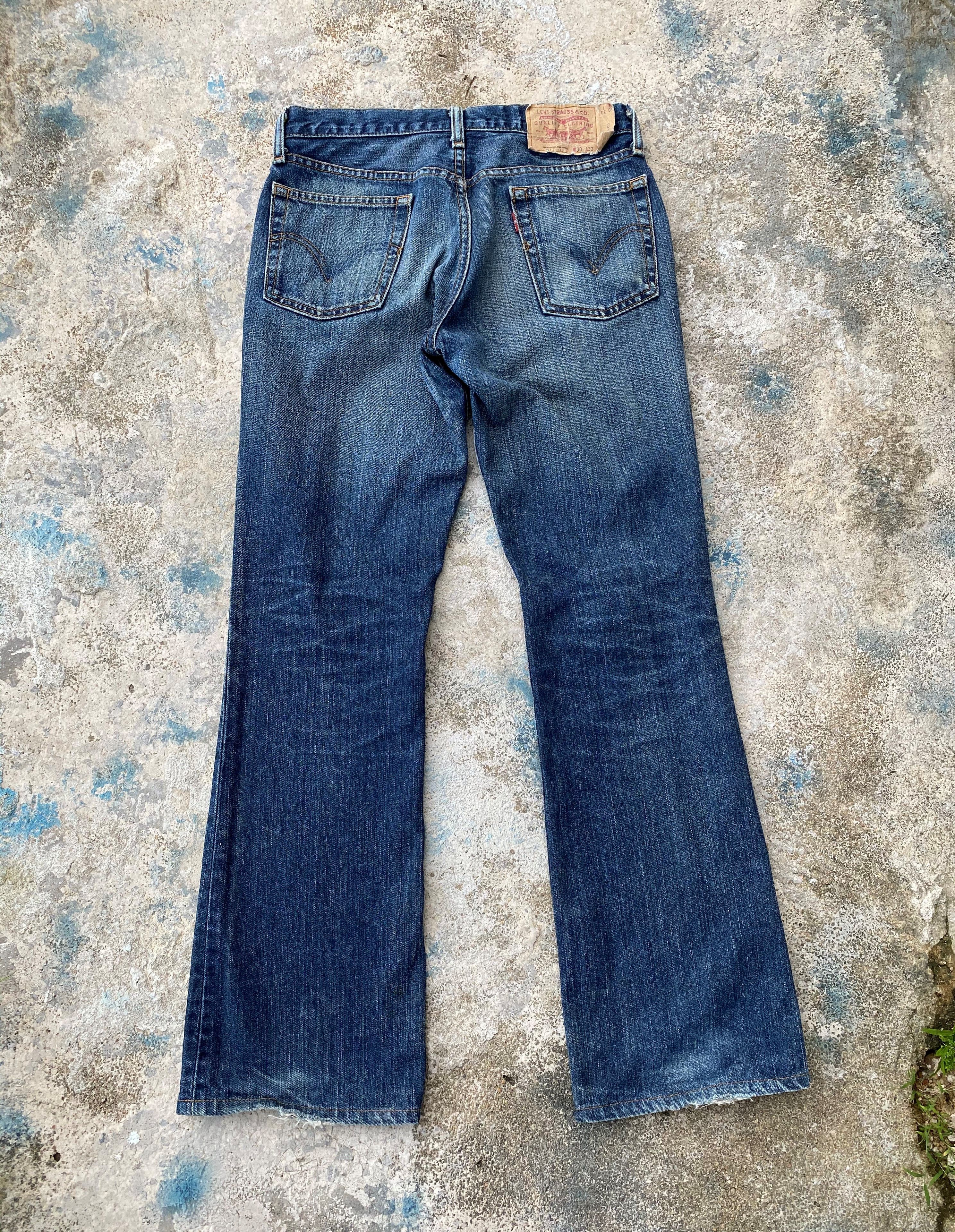 Levi's × Vintage Vintage Levi's 517 Whisker Blue Wash Flared Bootcut Jeans Size US 29 - 2 Thumbnail