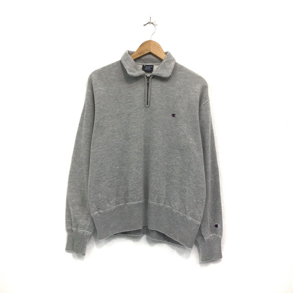 Champion × Vintage Champion Half Zip Sweatshirt Small Logo Champion Sweater Size US M / EU 48-50 / 2 - 1 Thumbnail