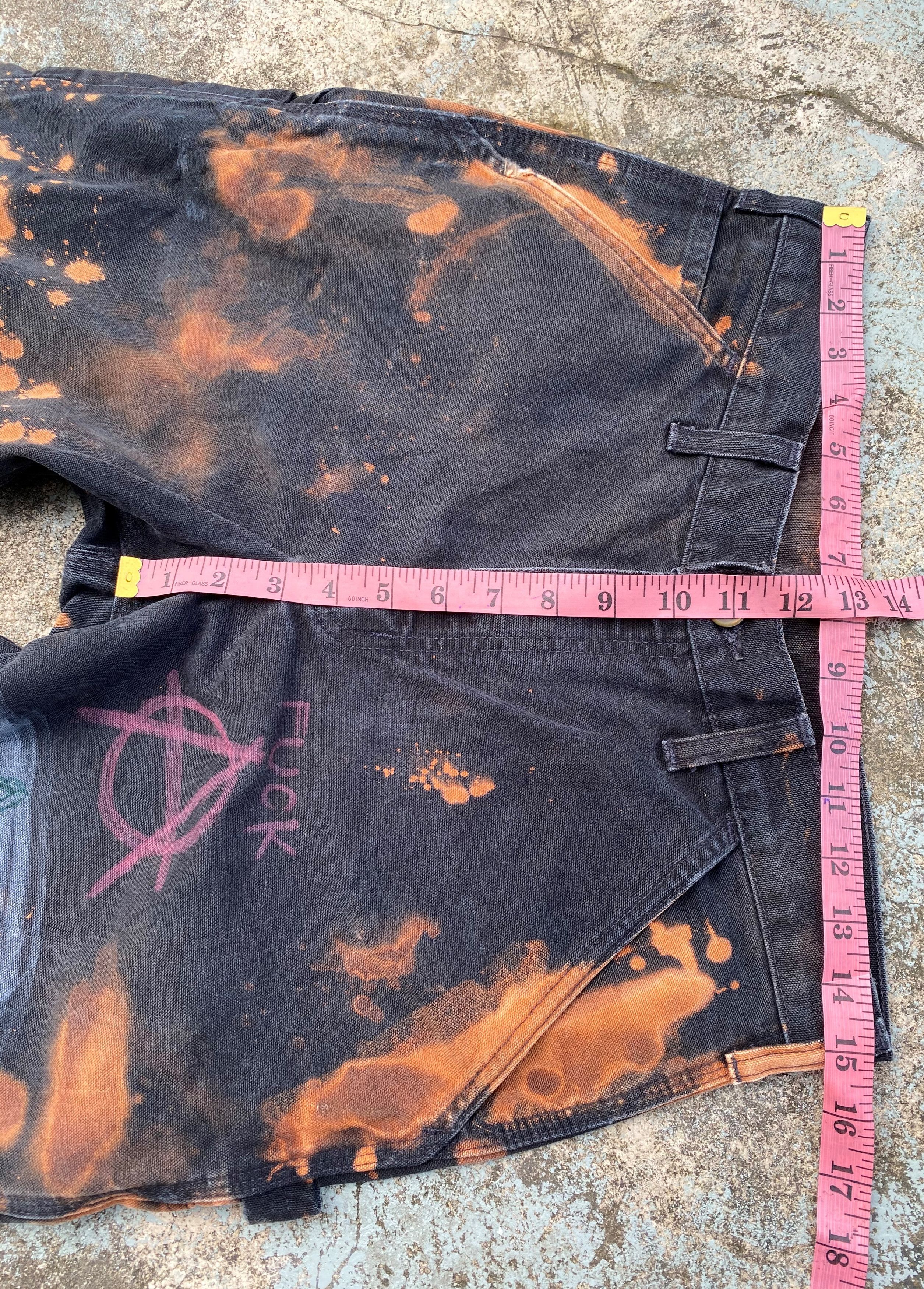 Carhartt RARE🔥Vintage Custom Carhatt Dungaree Fit Sunfaded Tye Dye Size US 30 / EU 46 - 18 Thumbnail