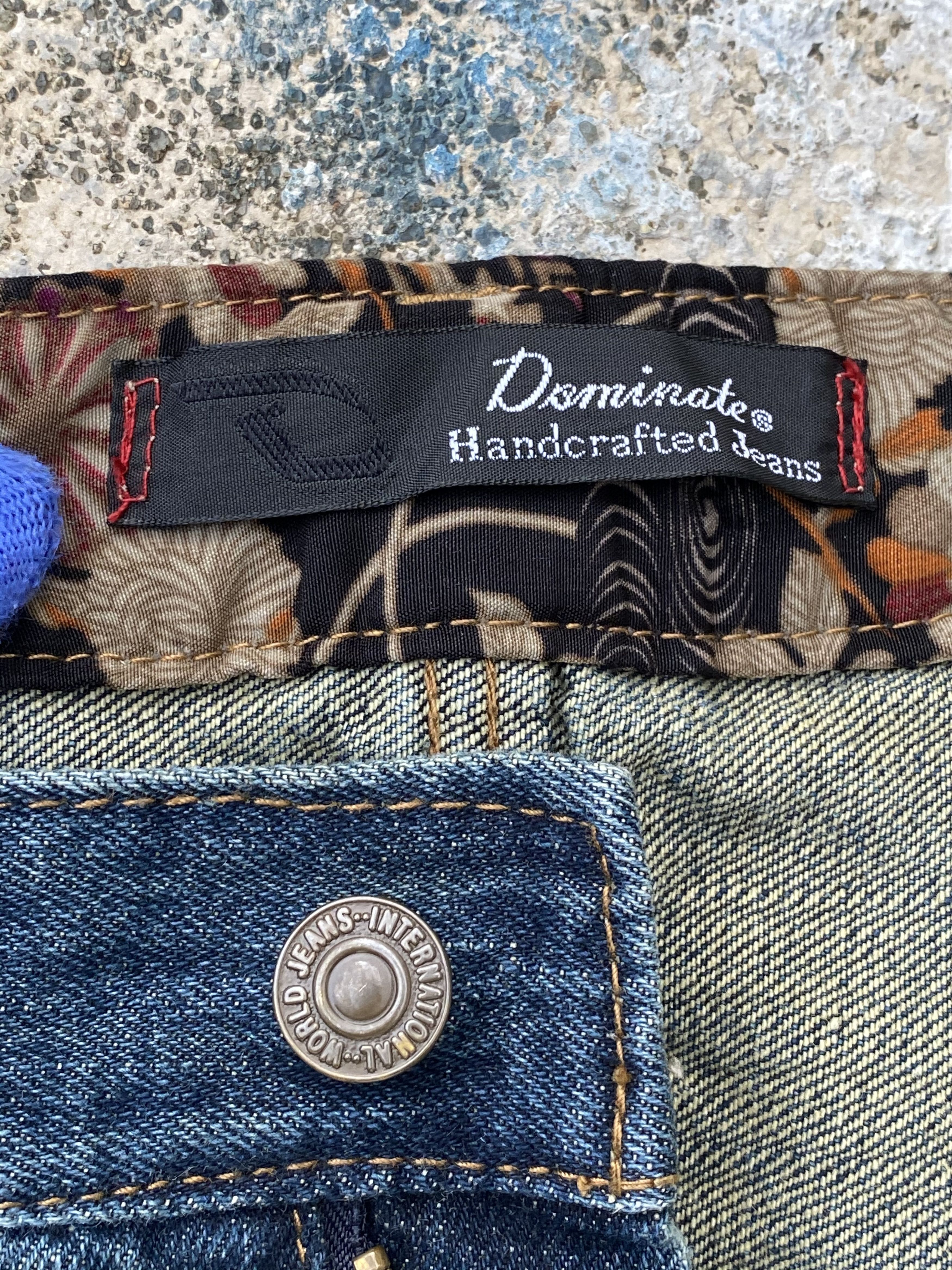 Japanese Brand SICKS💥Vintage Dominate Denim Embroidery Japanese Koi Fish Size US 28 / EU 44 - 7 Thumbnail