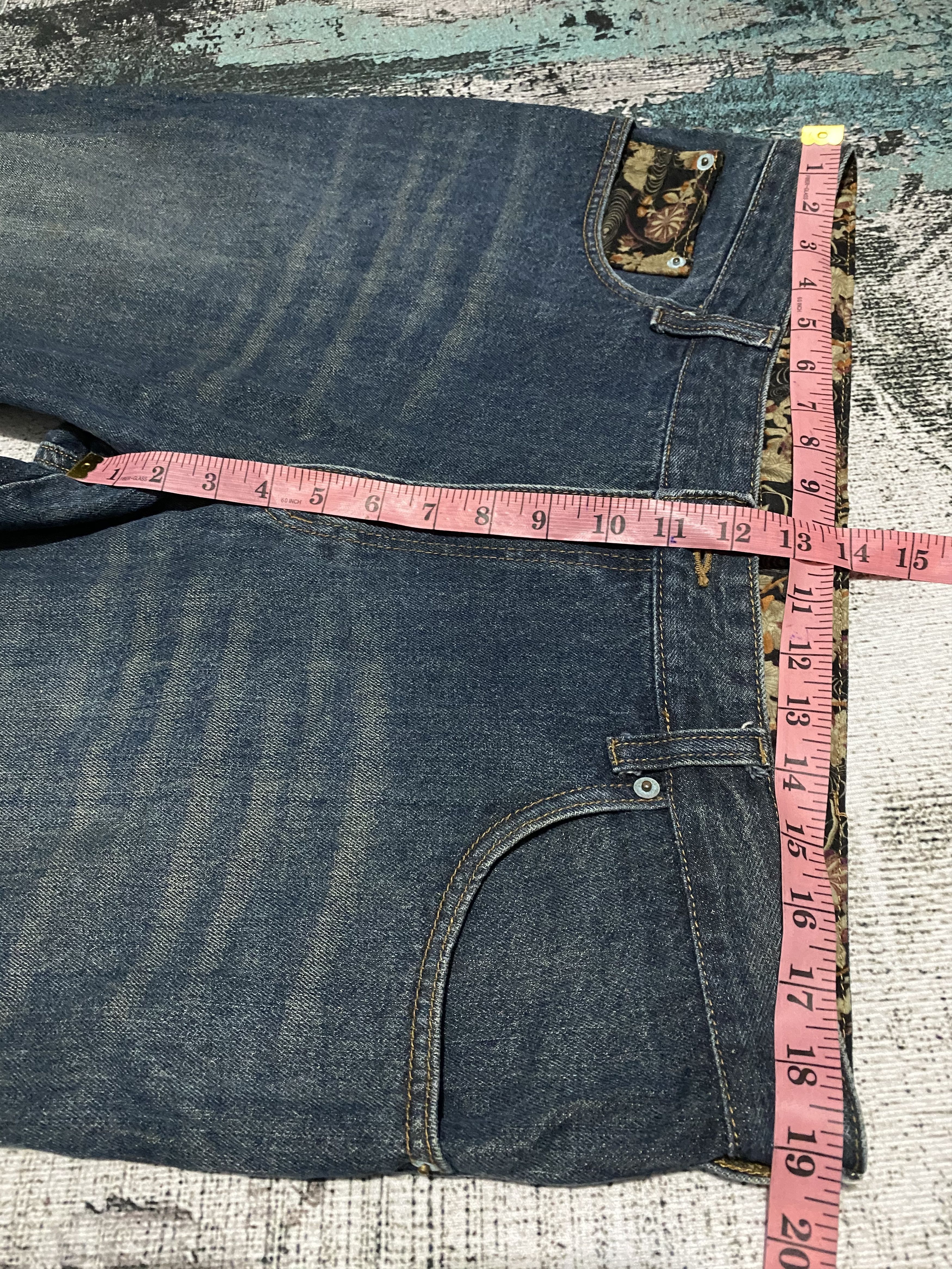 Japanese Brand SICKS💥Vintage Dominate Denim Embroidery Japanese Koi Fish Size US 28 / EU 44 - 14 Thumbnail