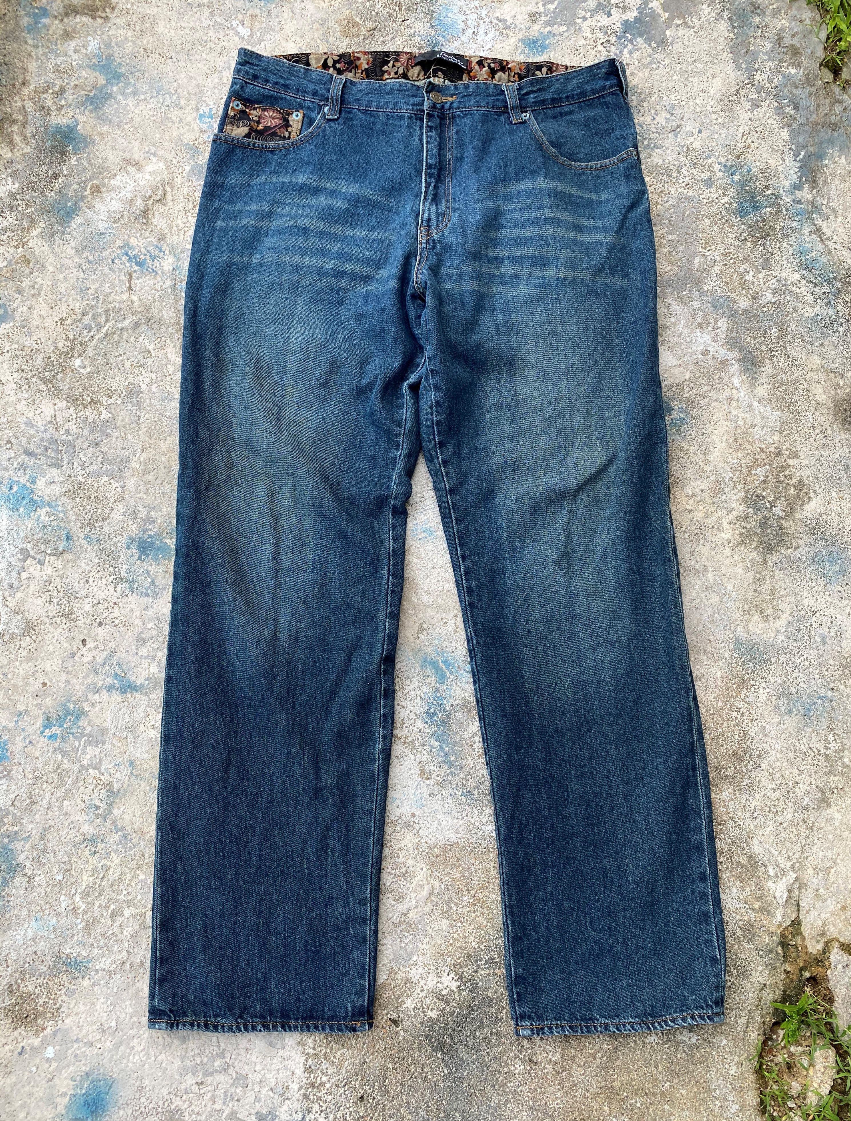 Japanese Brand SICKS💥Vintage Dominate Denim Embroidery Japanese Koi Fish Size US 28 / EU 44 - 3 Thumbnail