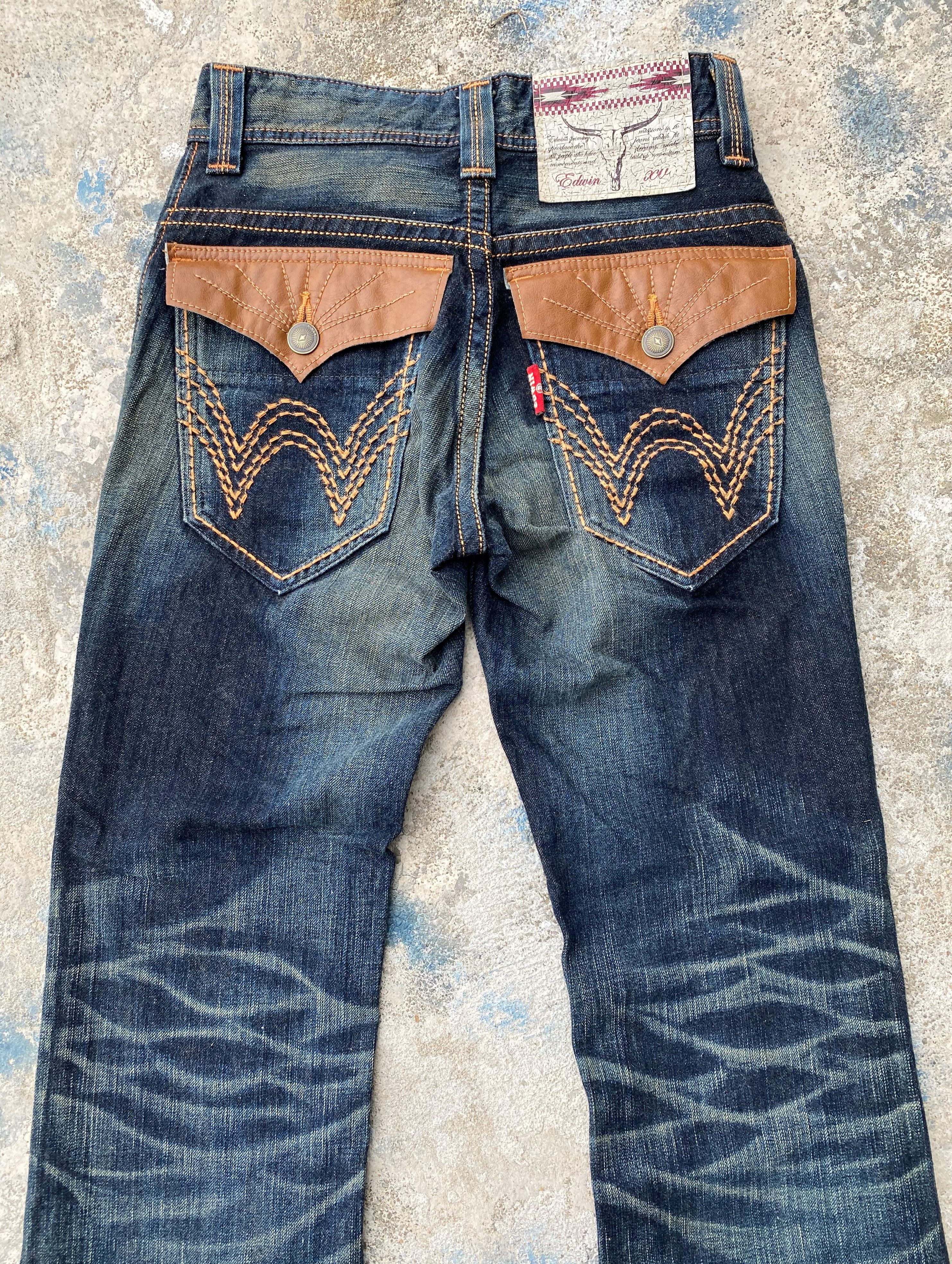 Edwin RARE🔥Vintage Flare Jeans Exclusive Edwin Rusty Whiskers Size US 26 / EU 42 - 4 Thumbnail