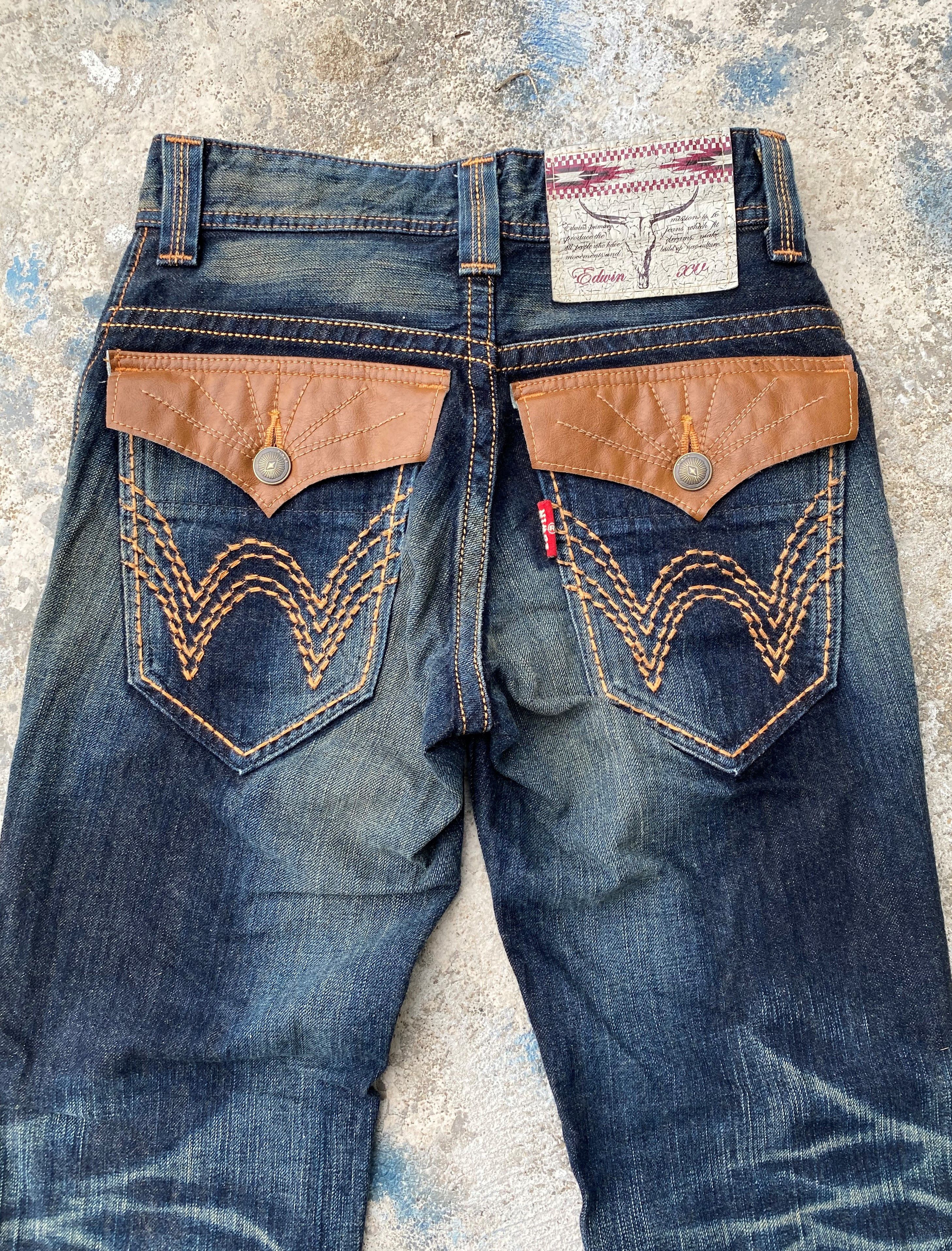 Edwin RARE🔥Vintage Flare Jeans Exclusive Edwin Rusty Whiskers Size US 26 / EU 42 - 11 Thumbnail